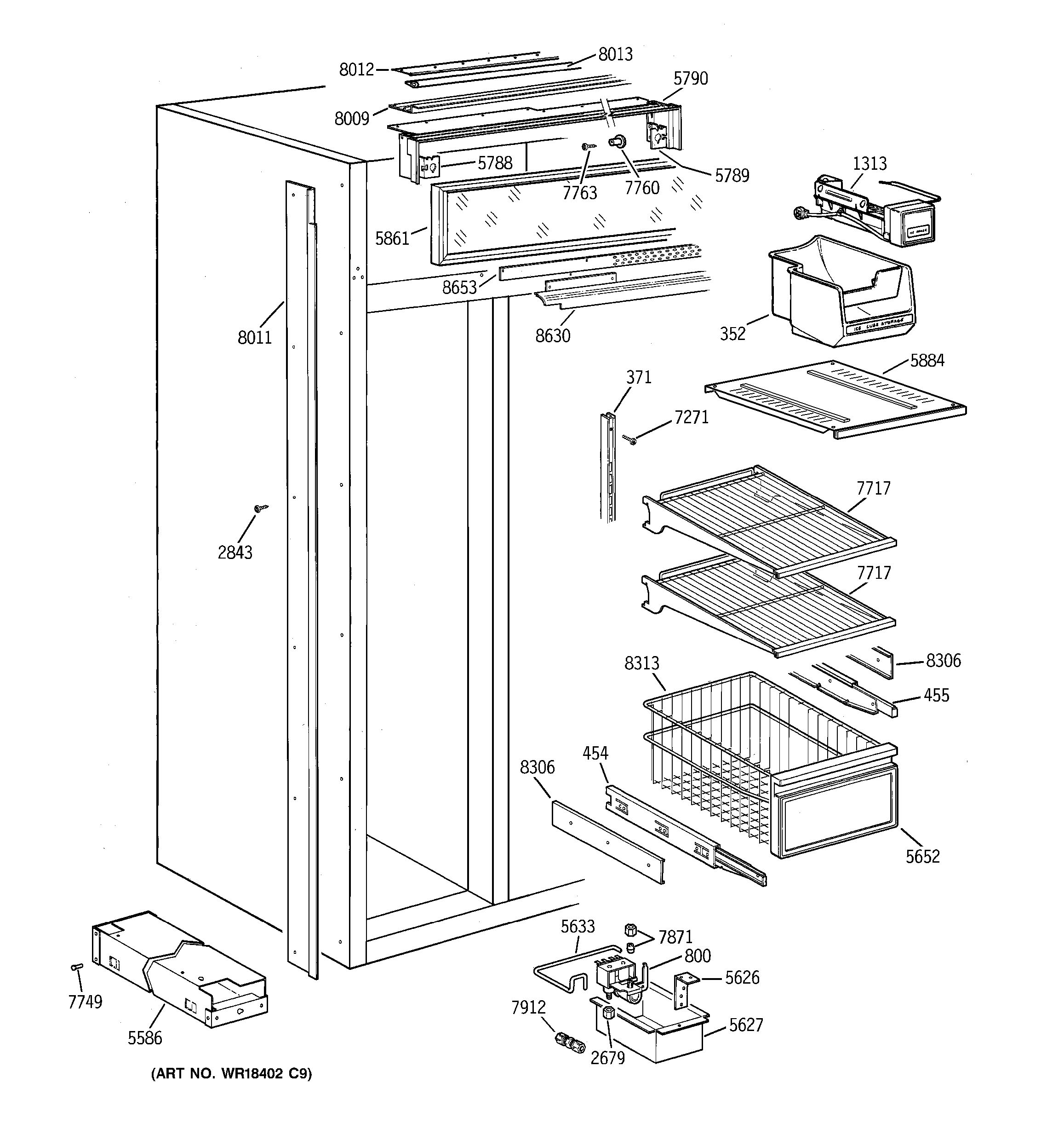 Assembly View For FREEZER SECTION | ZIS48NYB