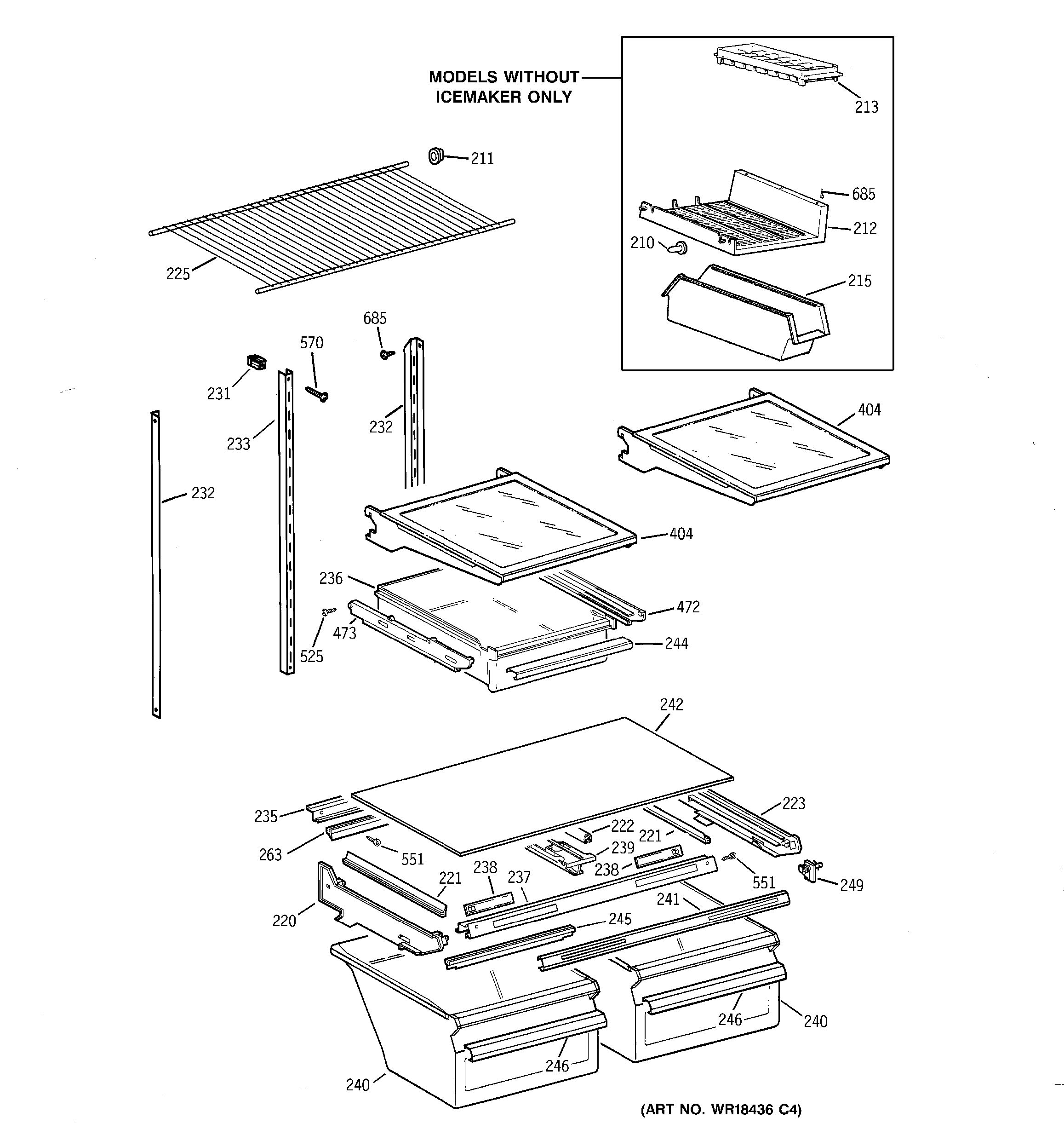 Assembly View for SHELF PARTS TBX18JABQRWW