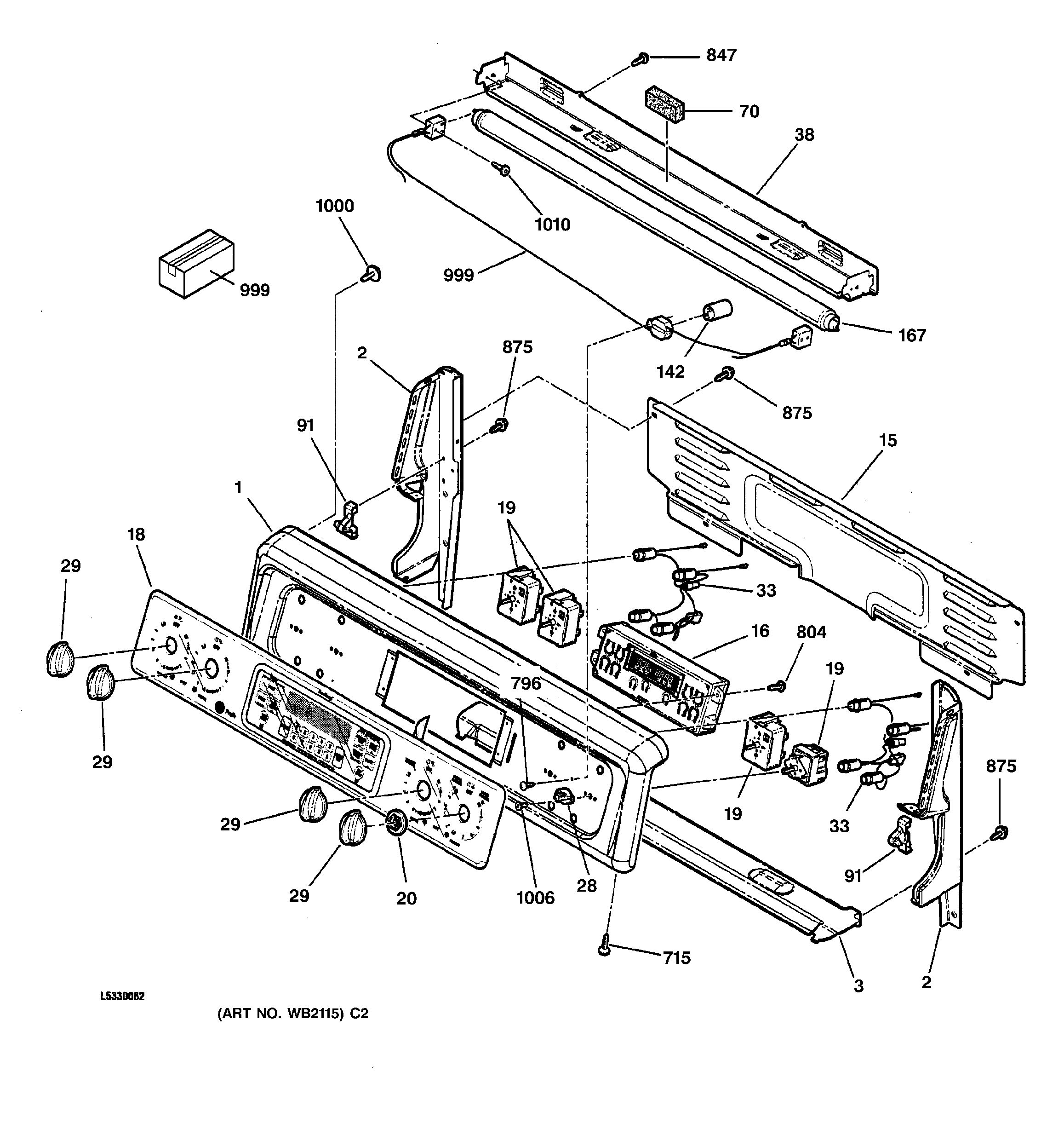 Assembly View for CONTROL PANEL | JBP79WB1WW
