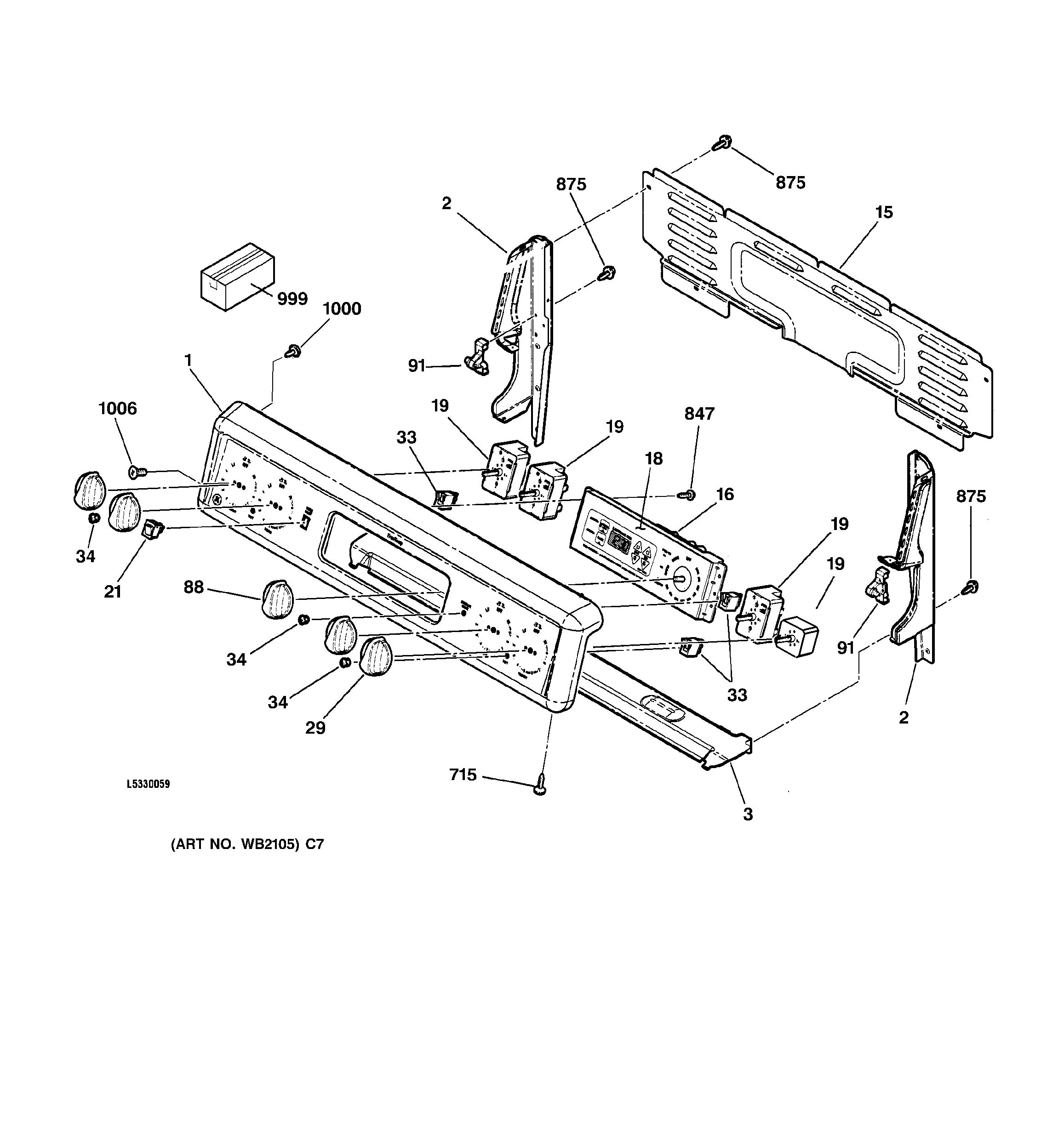 Assembly View for CONTROL PANEL | JBP66WB1WW