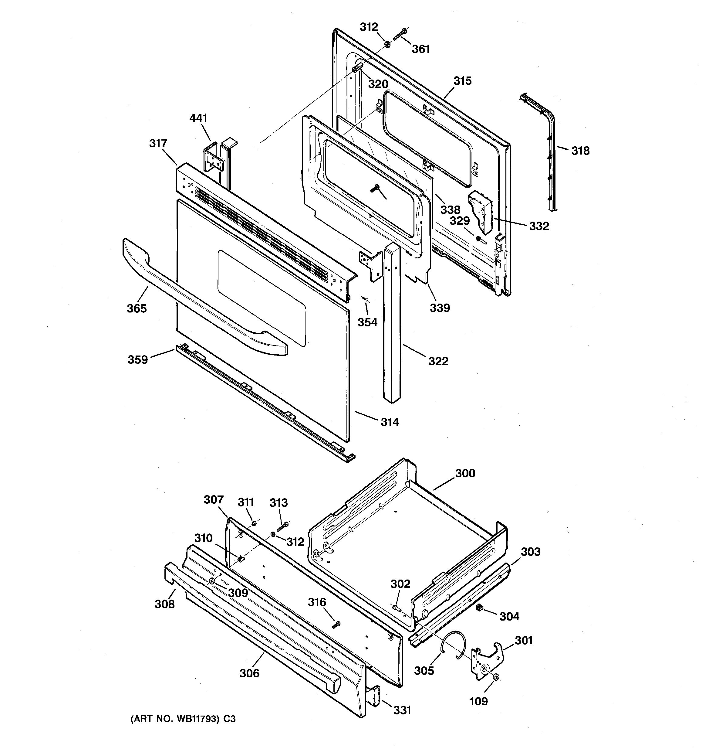 Assembly View for DOOR & DRAWER PARTS JGBC20BEA2AD