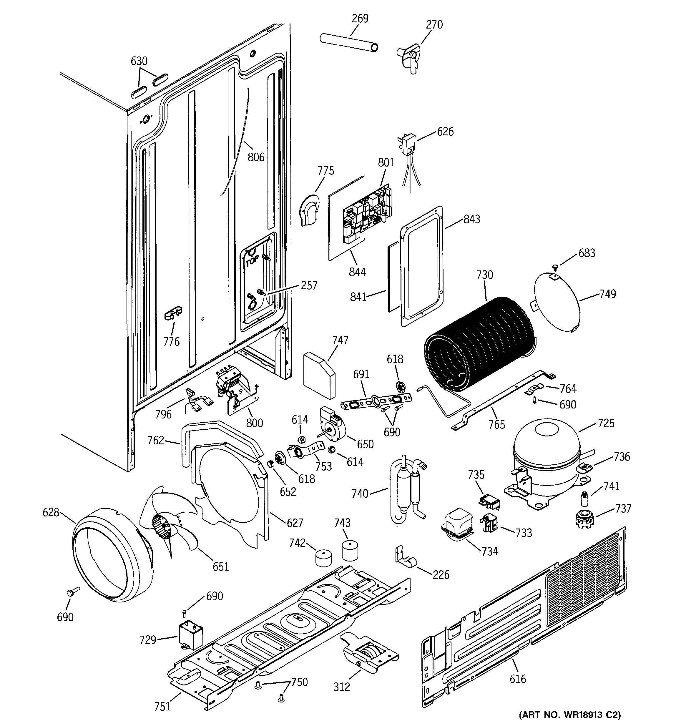 Assembly View for UNIT PARTS | GSS25SGMBBS