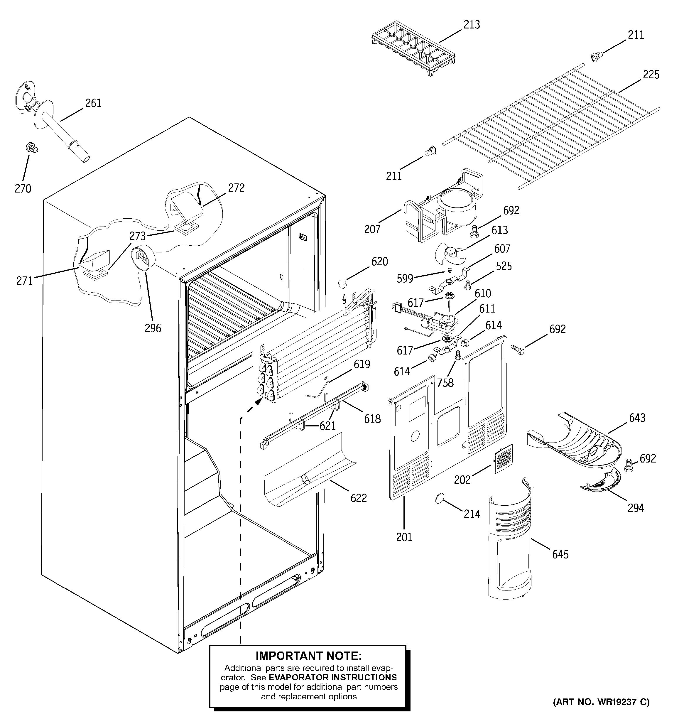 Assembly View For Freezer Section 