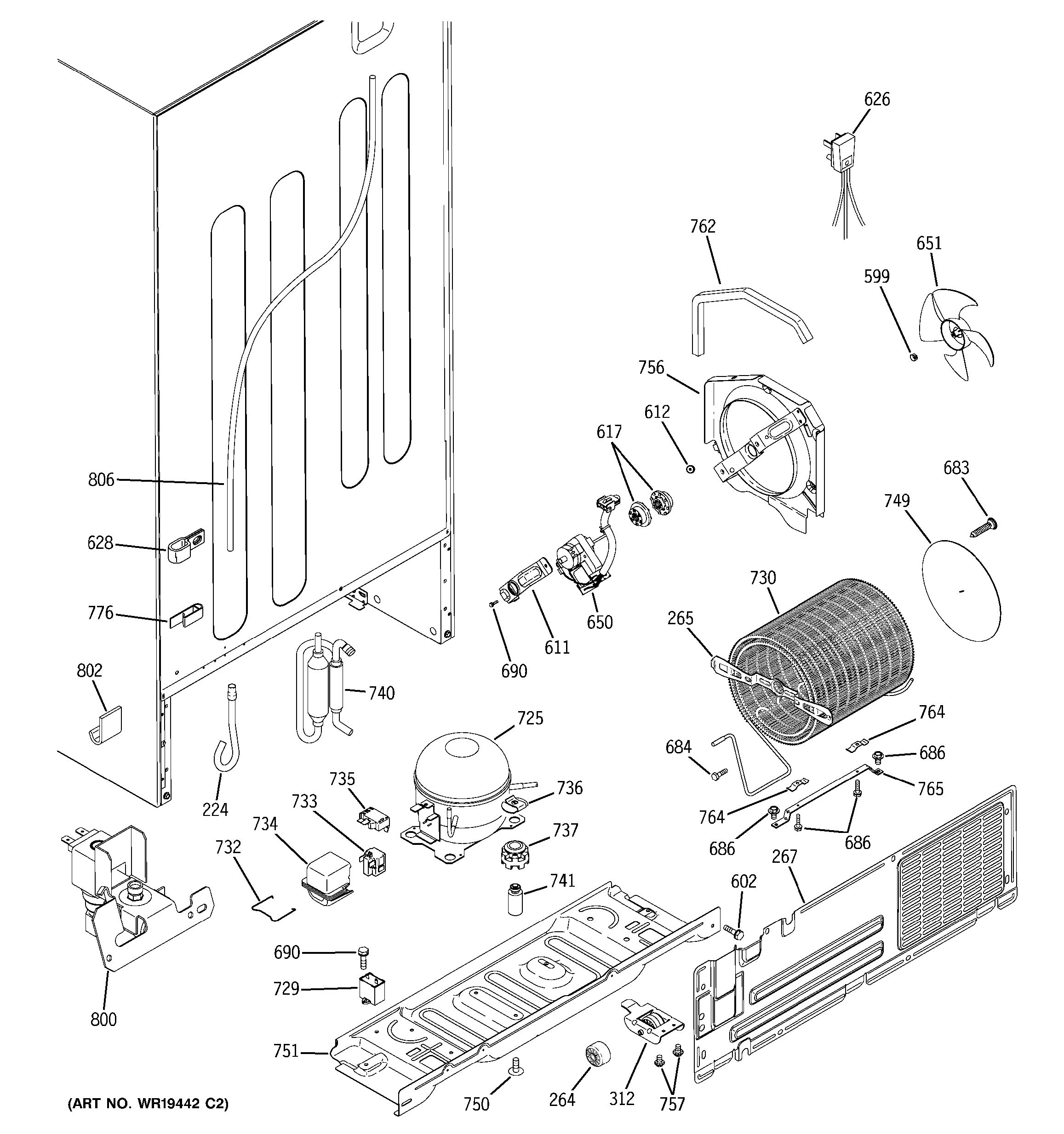 Assembly View for UNIT PARTS | GTS22WCPBRWW