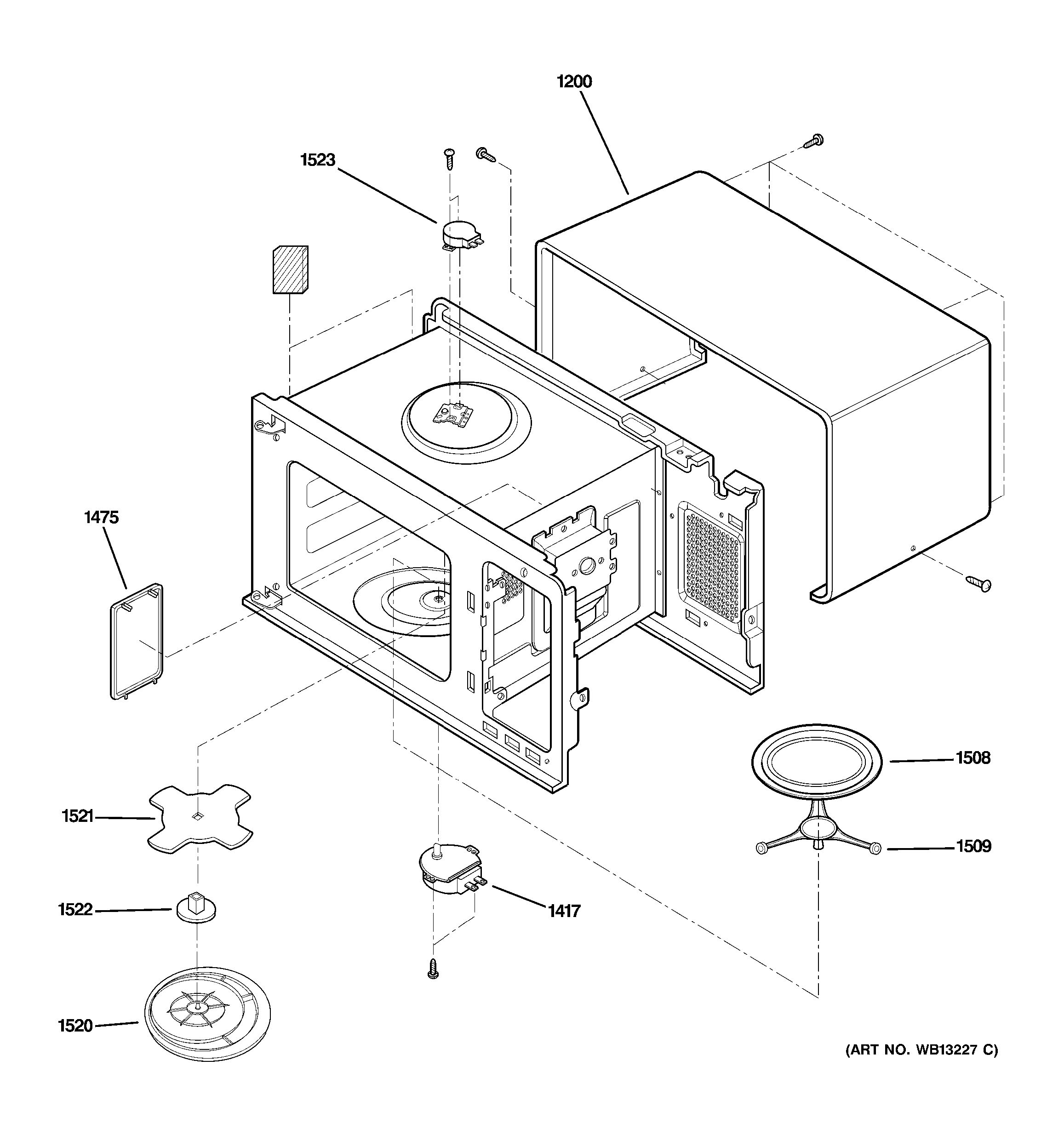 Assembly View for OVEN CAVITY JE1860SH03