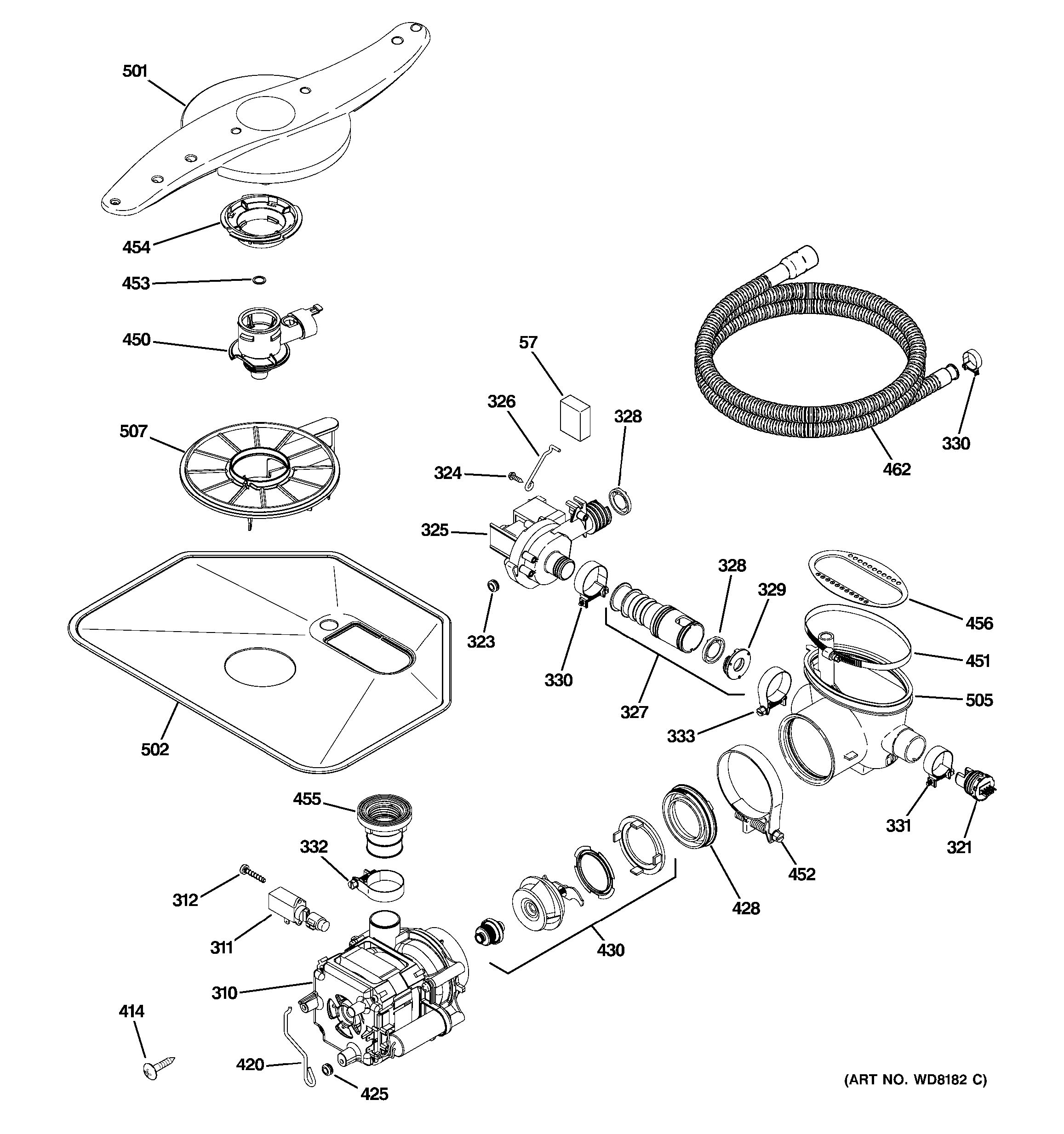 Assembly View for MOTORPUMP MECHANISM PDW8980N00SS