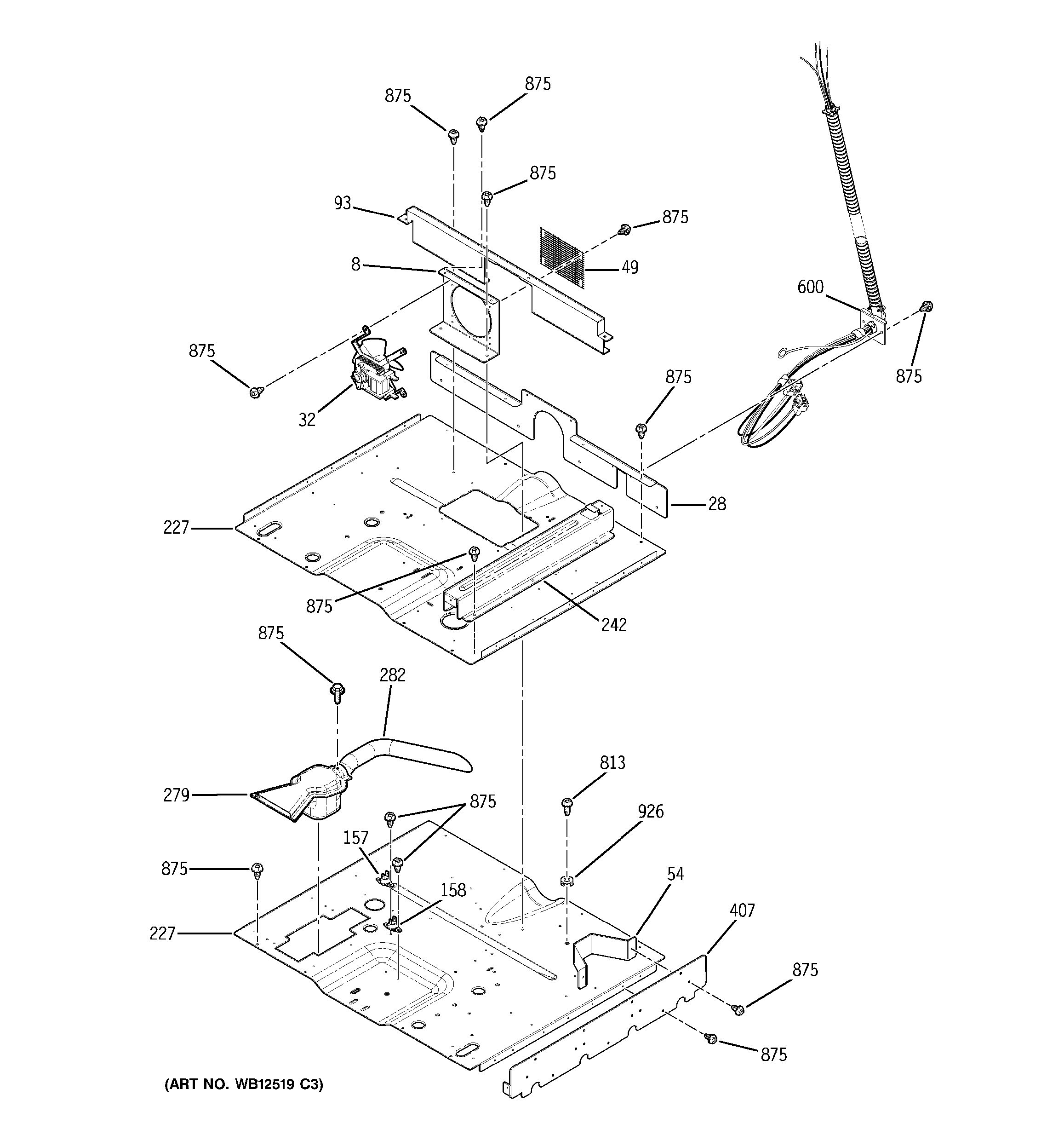 Assembly View for PEDESTAL JKP86BF3BB