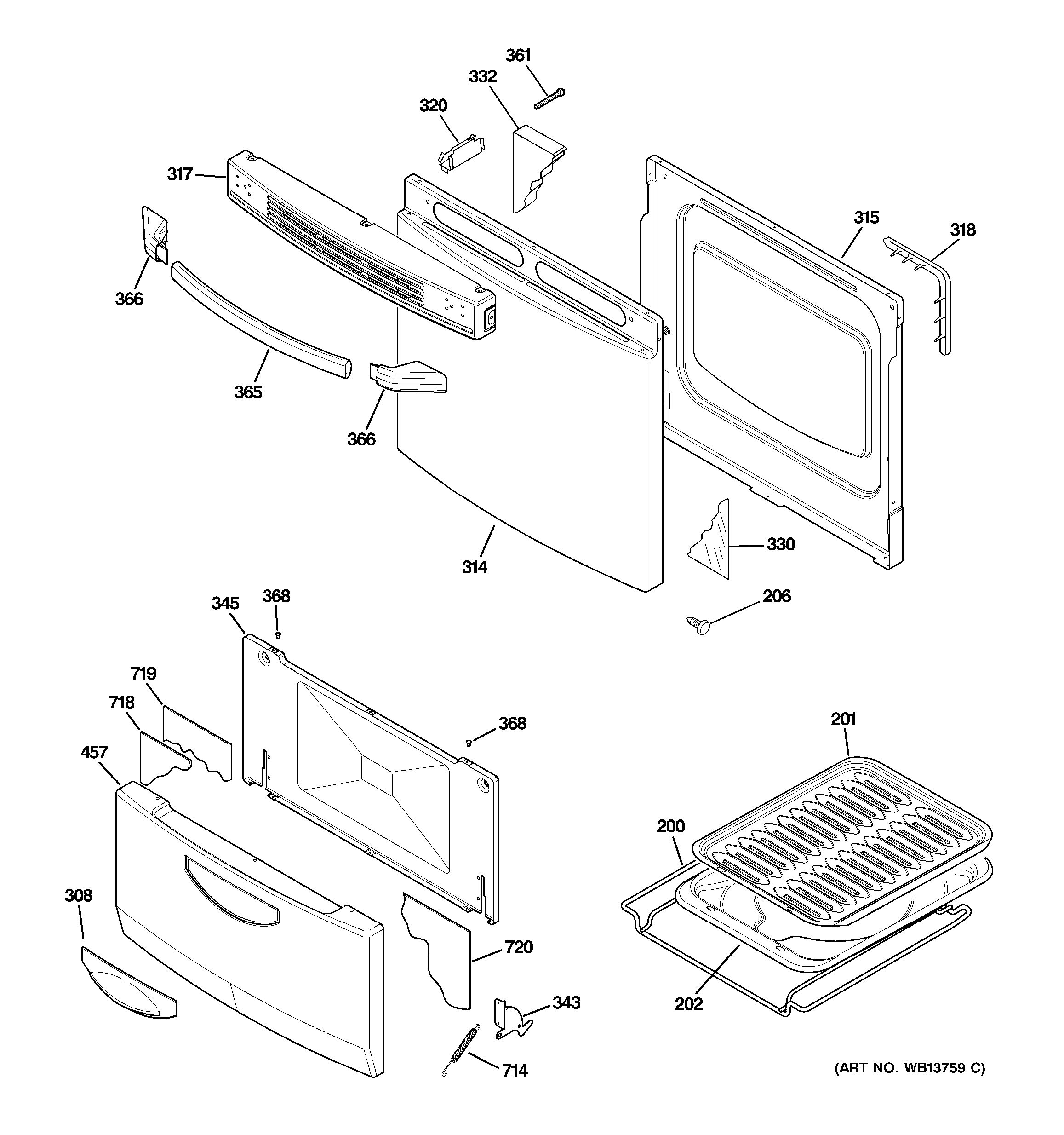 Assembly View For Door Drawer Parts Rga Ek Wh