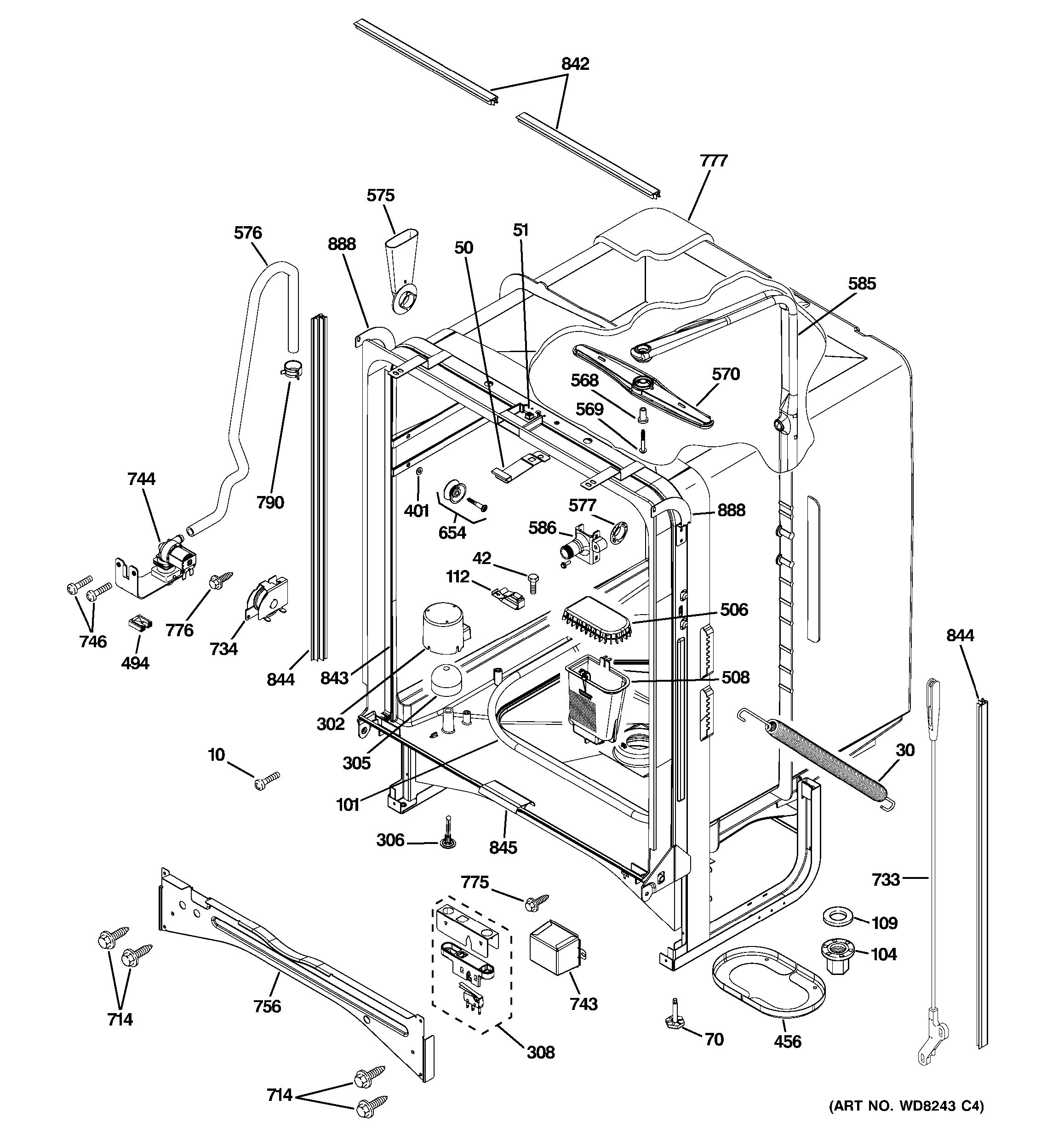 Assembly View for BODY PARTS GLD6966R10SS