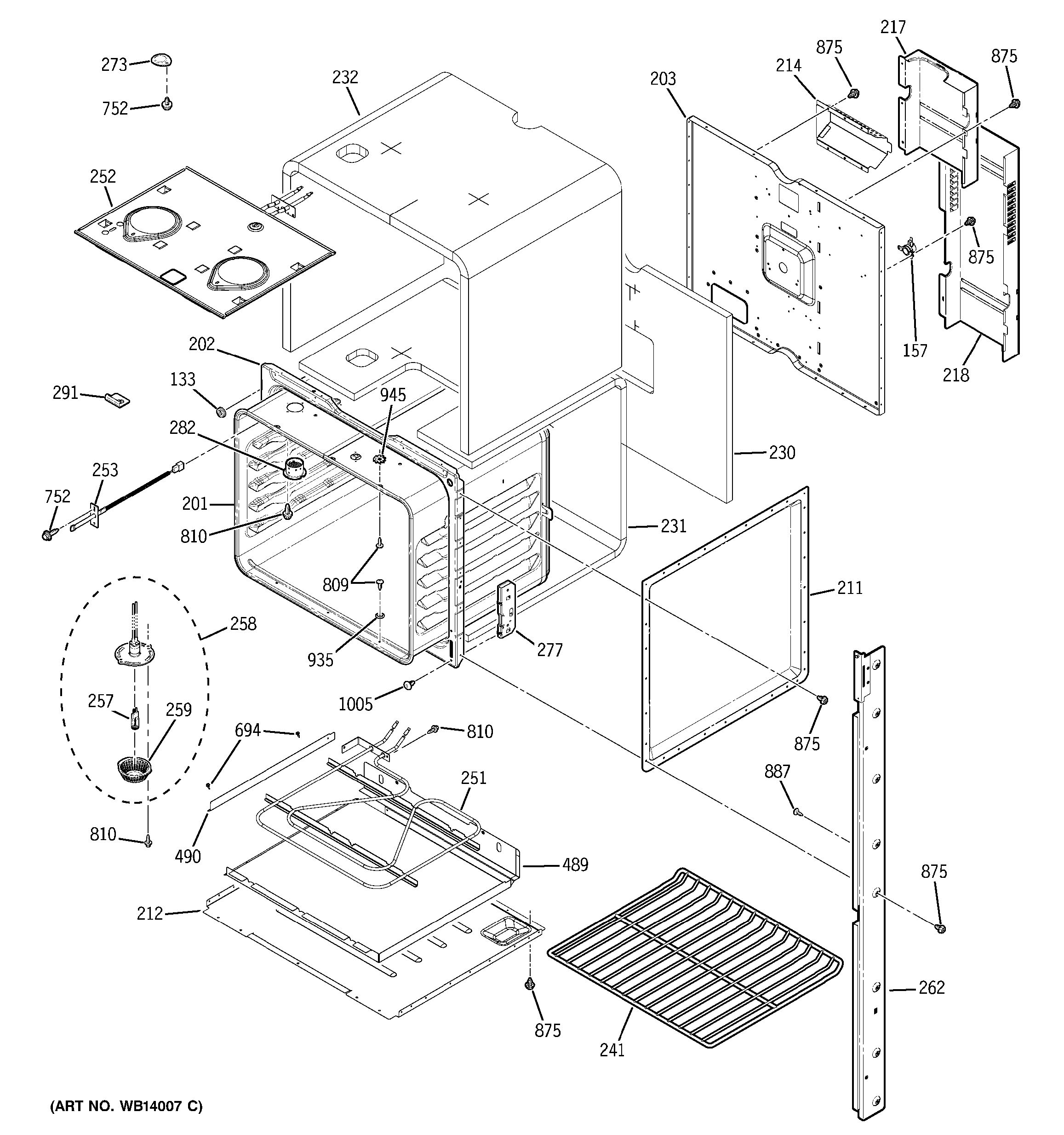 Assembly View for UPPER OVEN JKP35BM1BB
