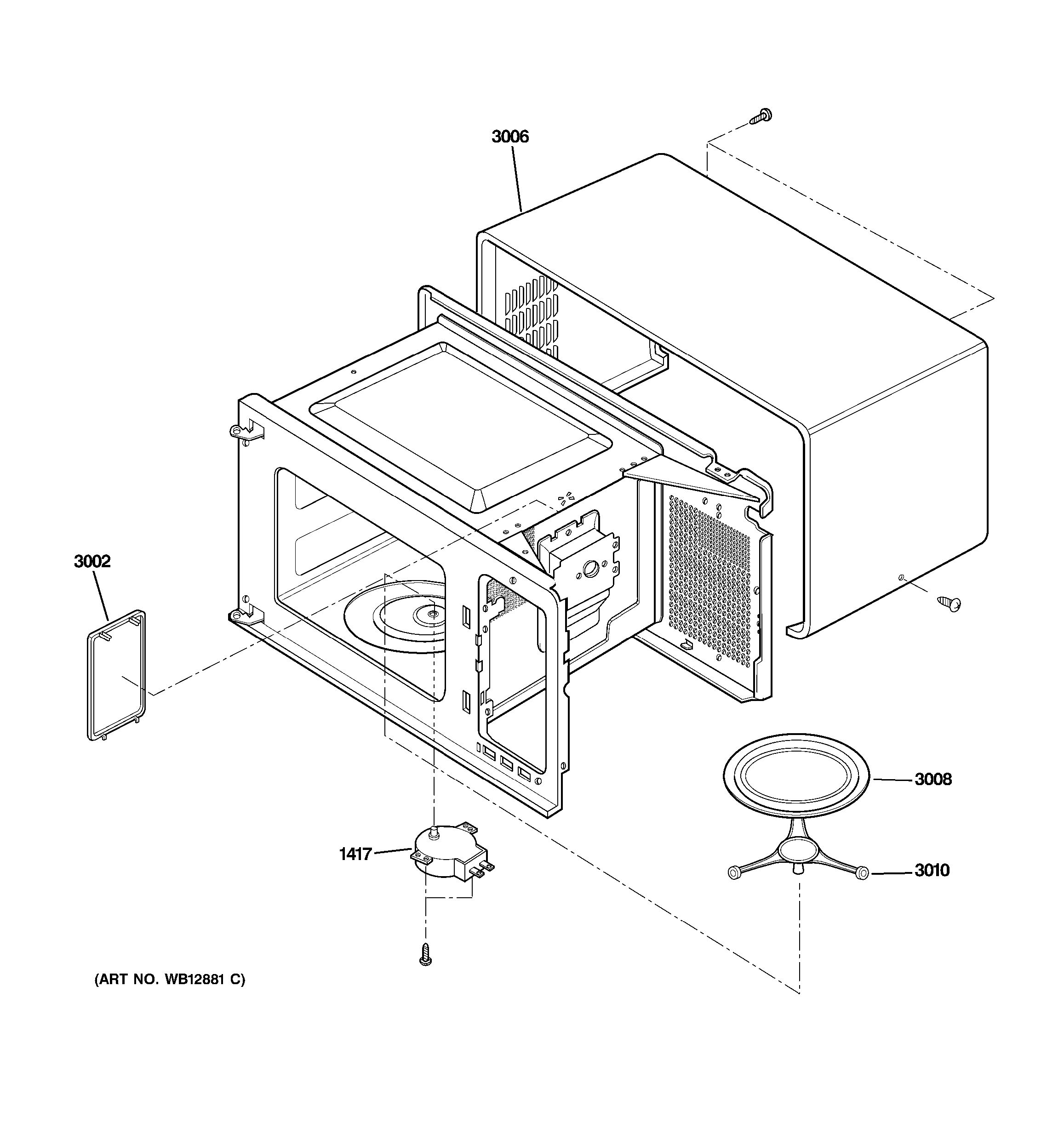 Assembly View for OVEN CAVITY PARTS JES1656SJ02