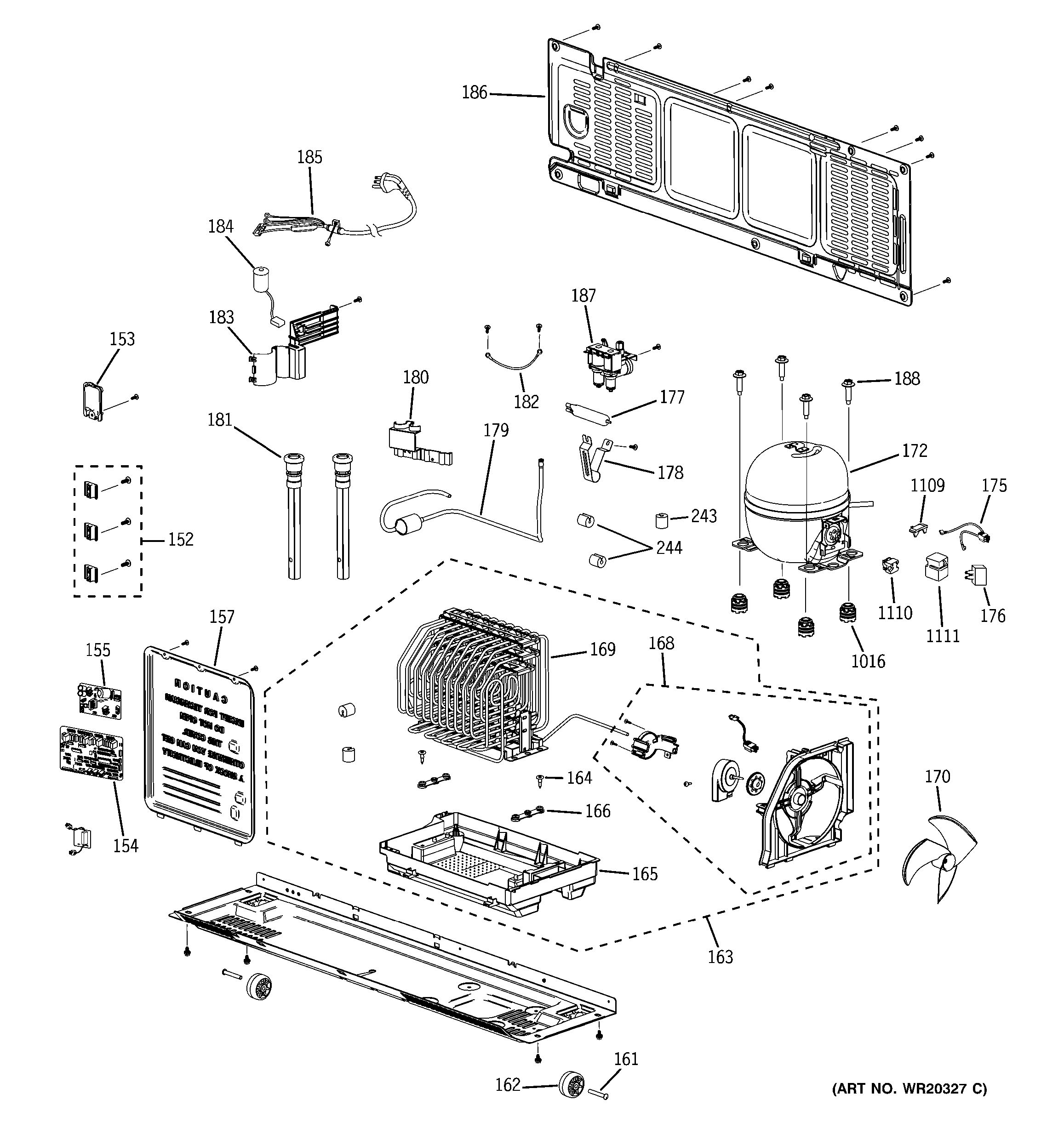 Assembly View for UNIT PARTS GFSL6KEXBLS