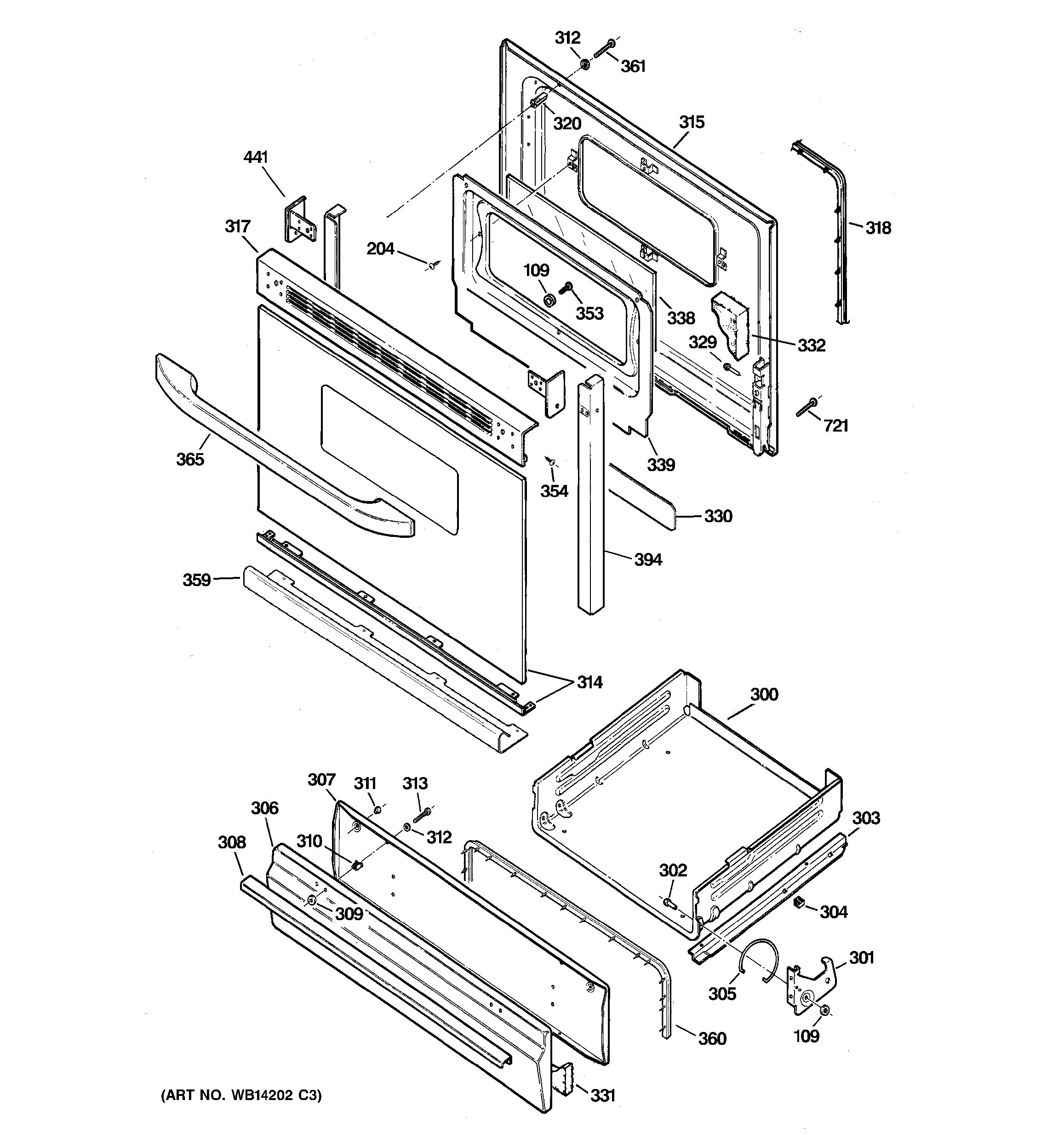 Assembly View For Door Drawer Parts Jgbs Set Ss