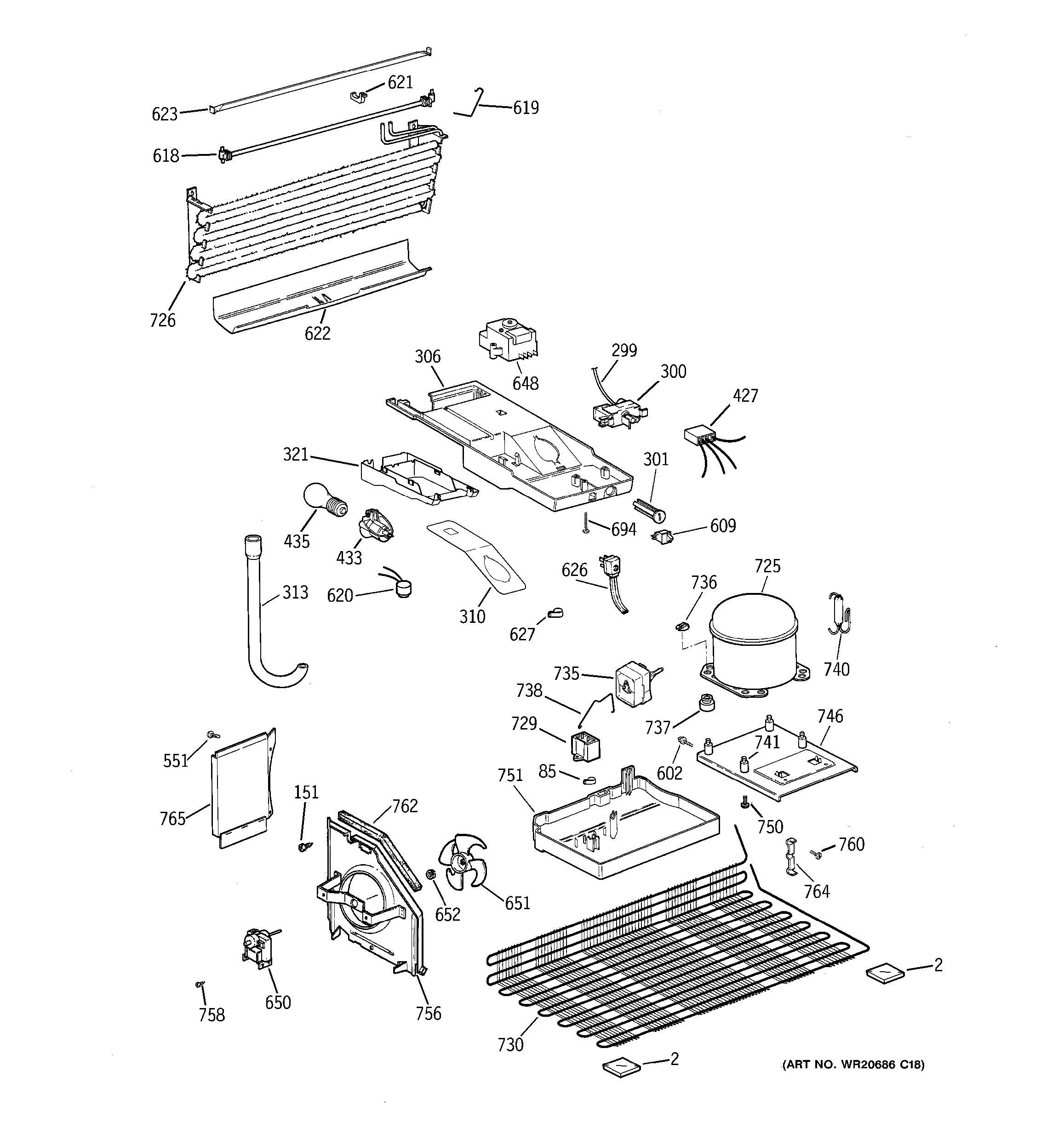Assembly View for UNIT PARTS HTS17GBSHRWW