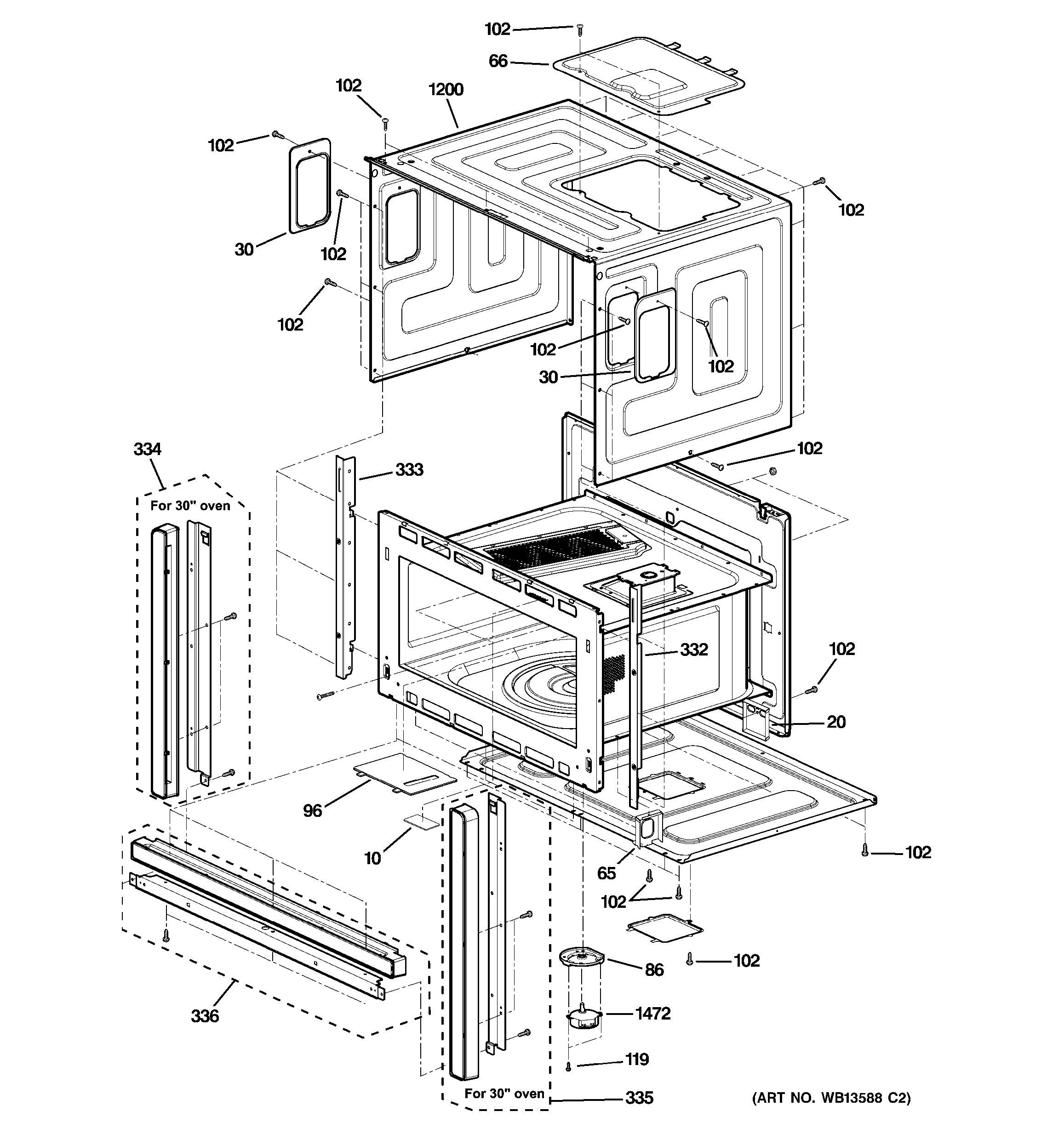 Assembly View For Oven Cavity Parts Zsc Kss