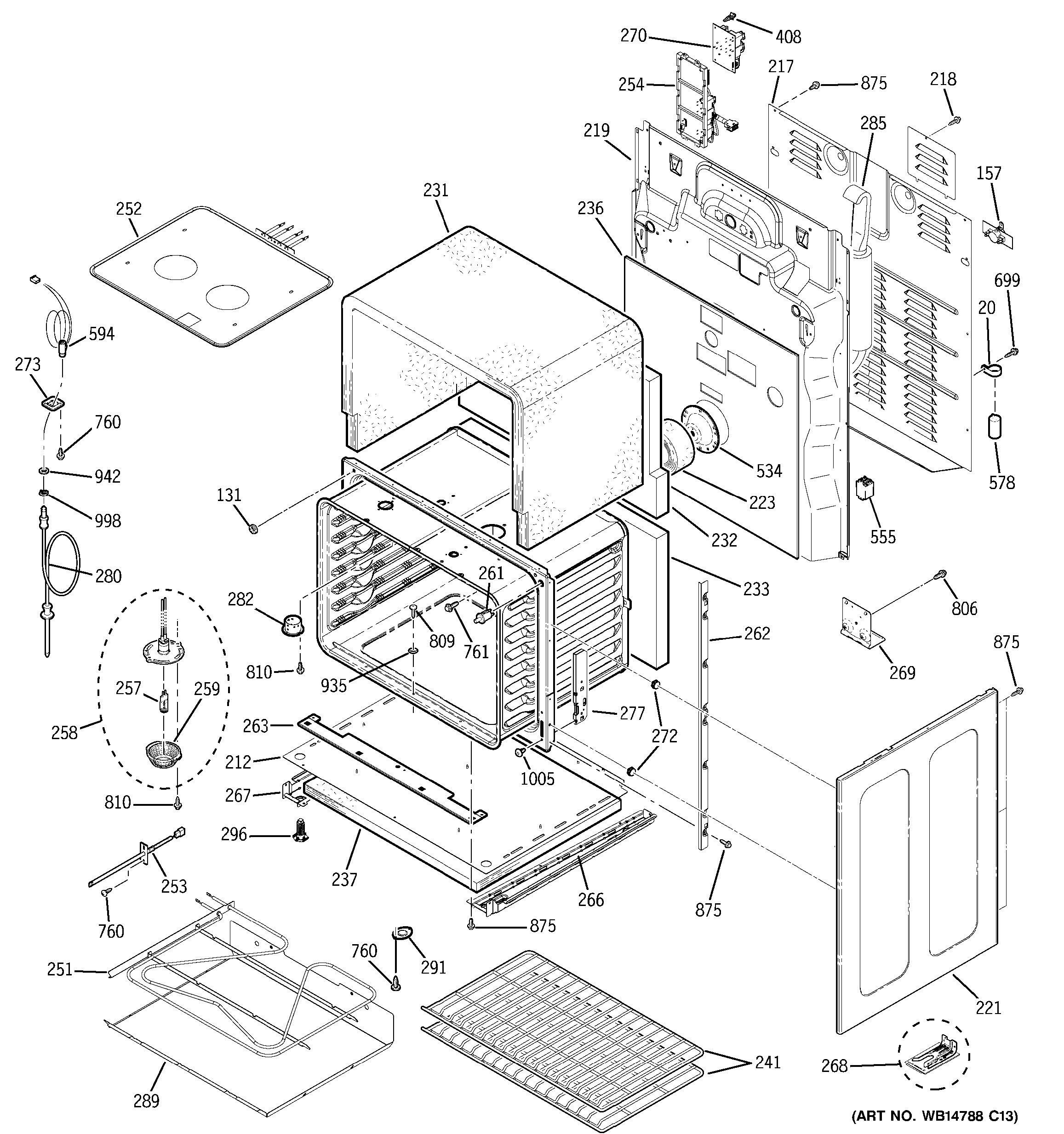 Assembly View For Lower Oven Pb Sp Ss