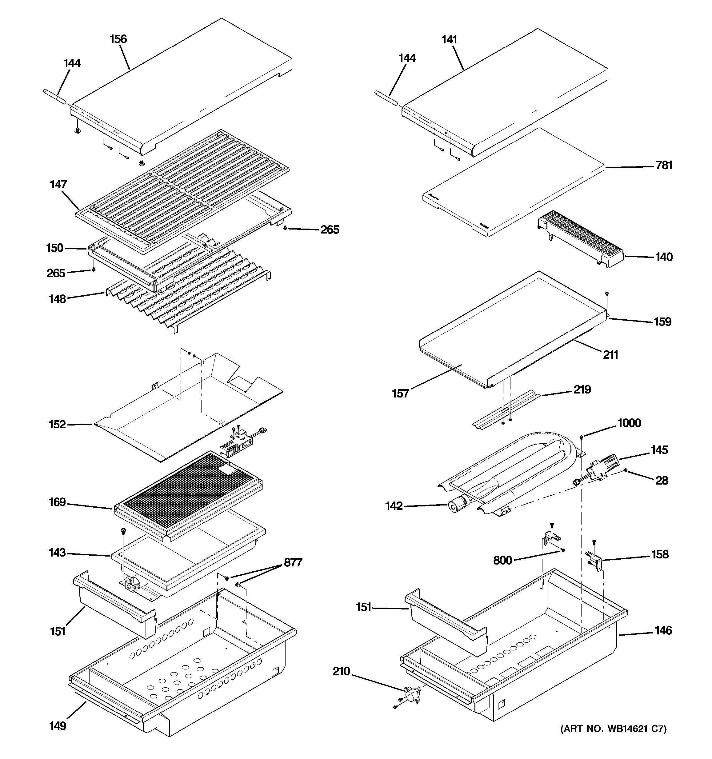 Assembly View for GRILL & GRIDDLE ASSEMBLY ZGU484LGP1SS