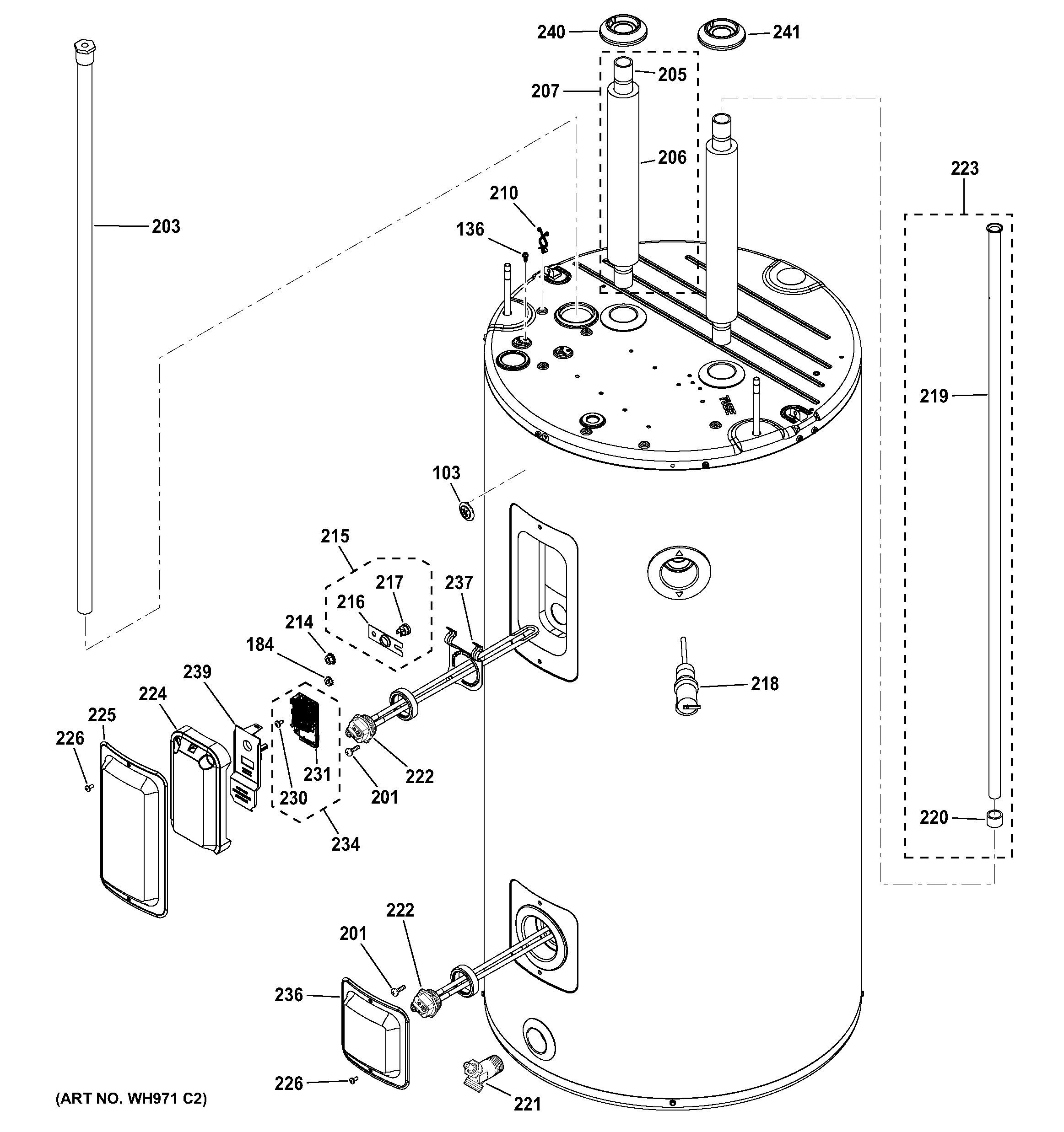 Assembly View For BODY PARTS | GEH50DEEDSCB