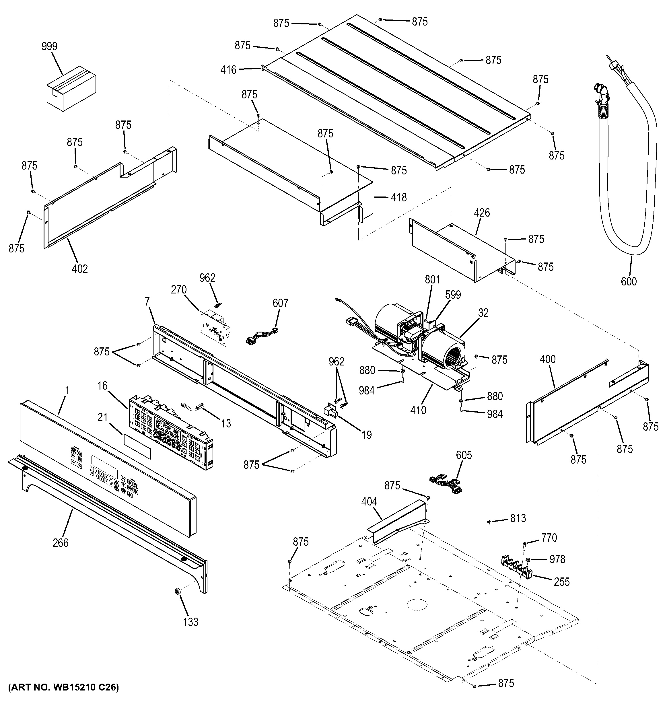 Assembly View for CONTROL PANEL JK5500DF3BB