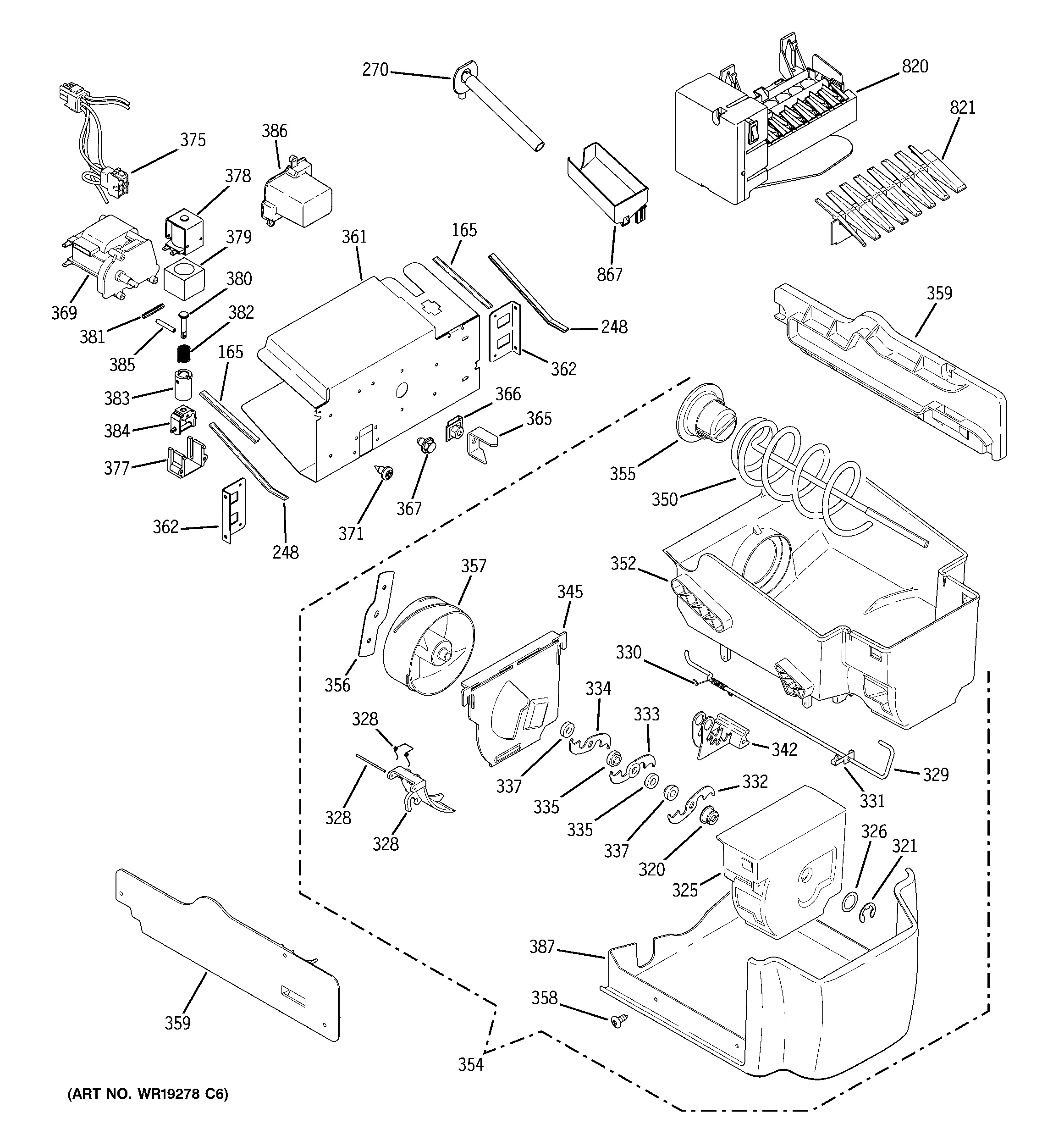 Assembly View for ICE MAKER & DISPENSER DSS25KSRDSS