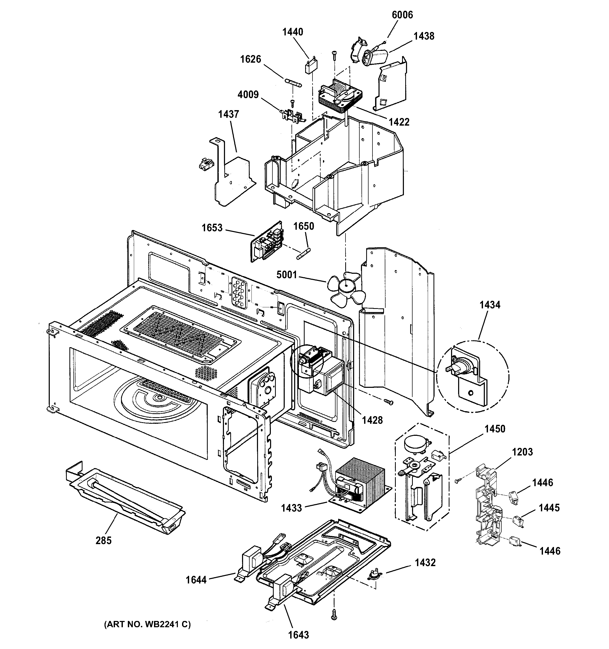 Assembly View for OVEN CAVITY PARTS SCA1000DBB03
