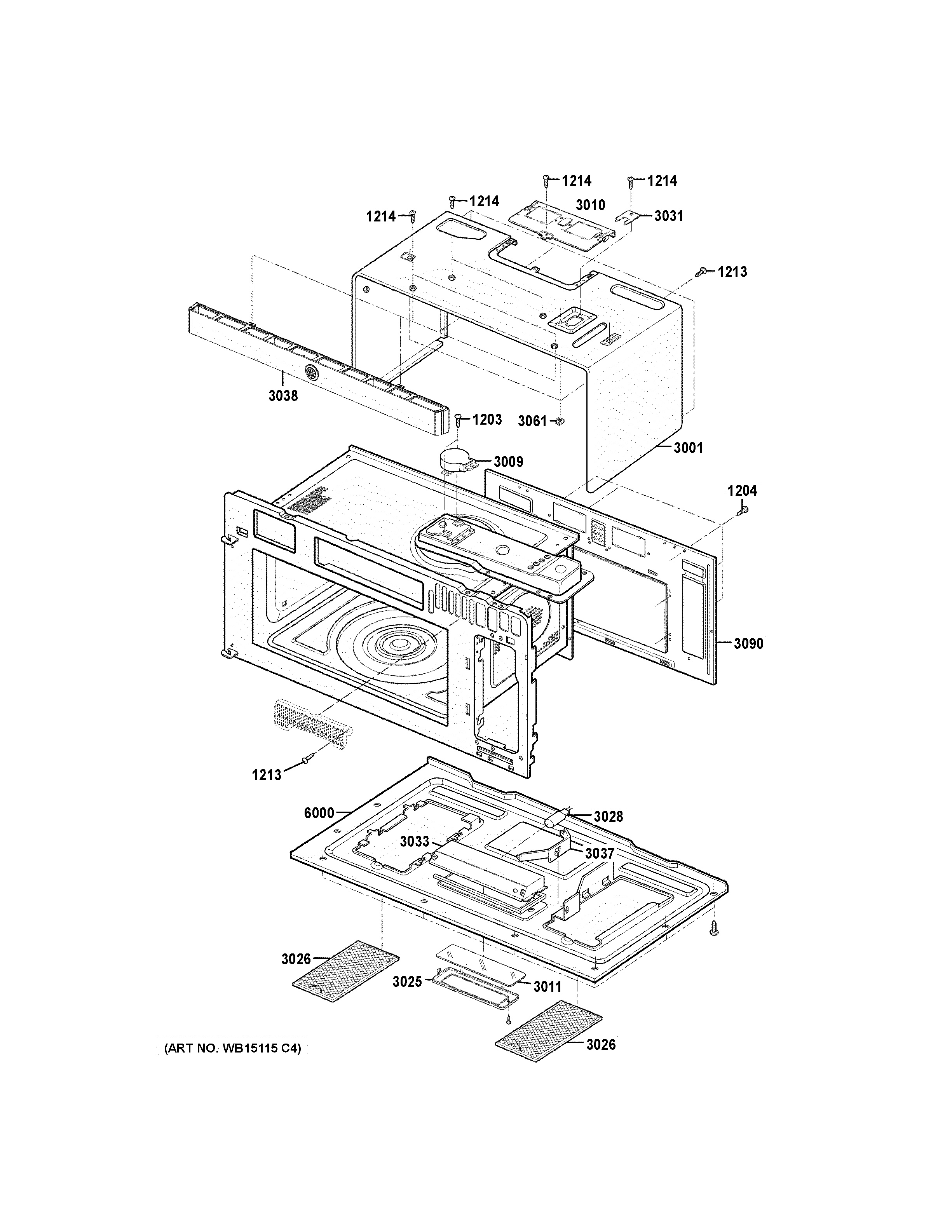 Assembly View for OVEN CAVITY PARTS CVM1750SH2SS