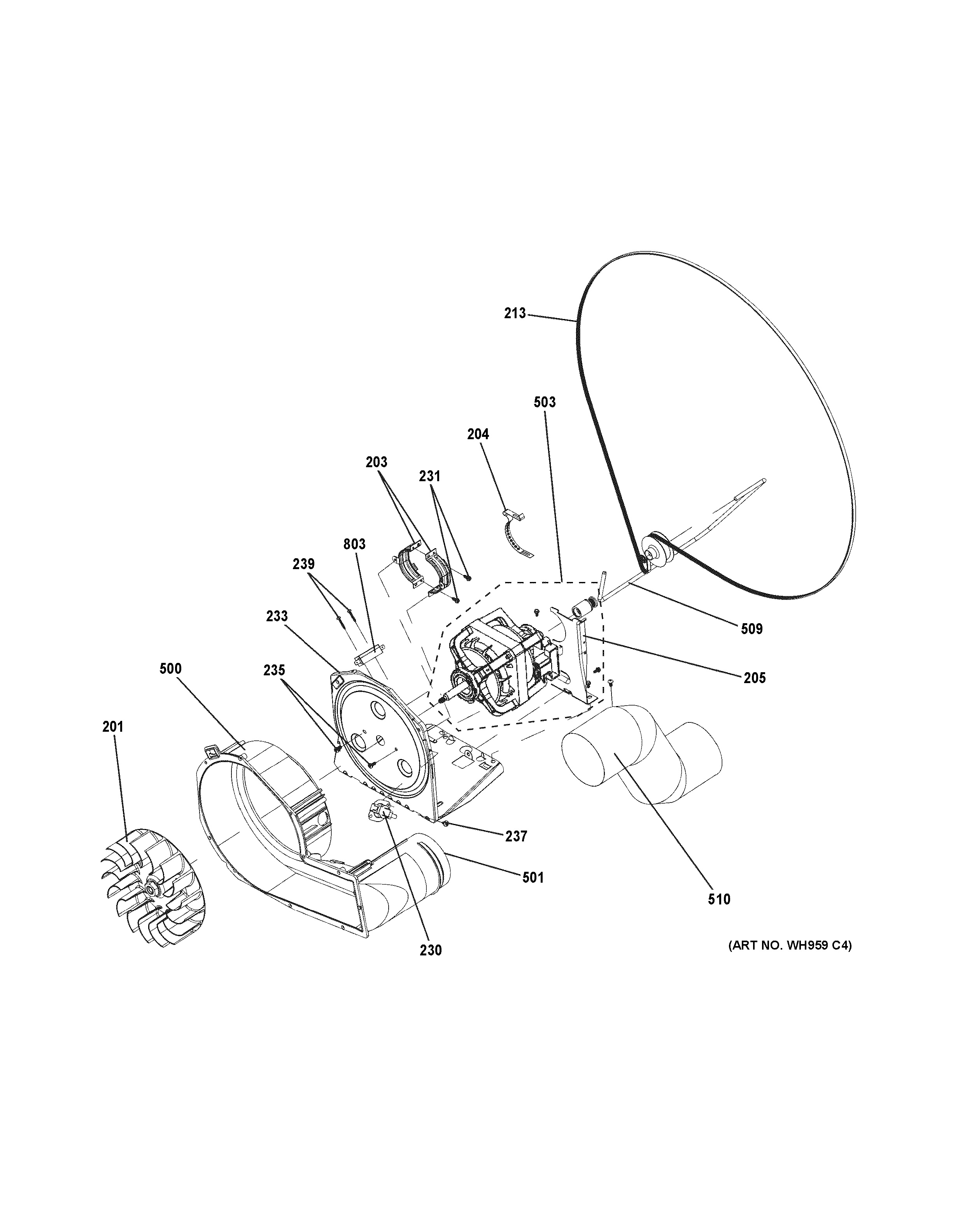 Assembly View For Blower Motor Gtup Em Ww