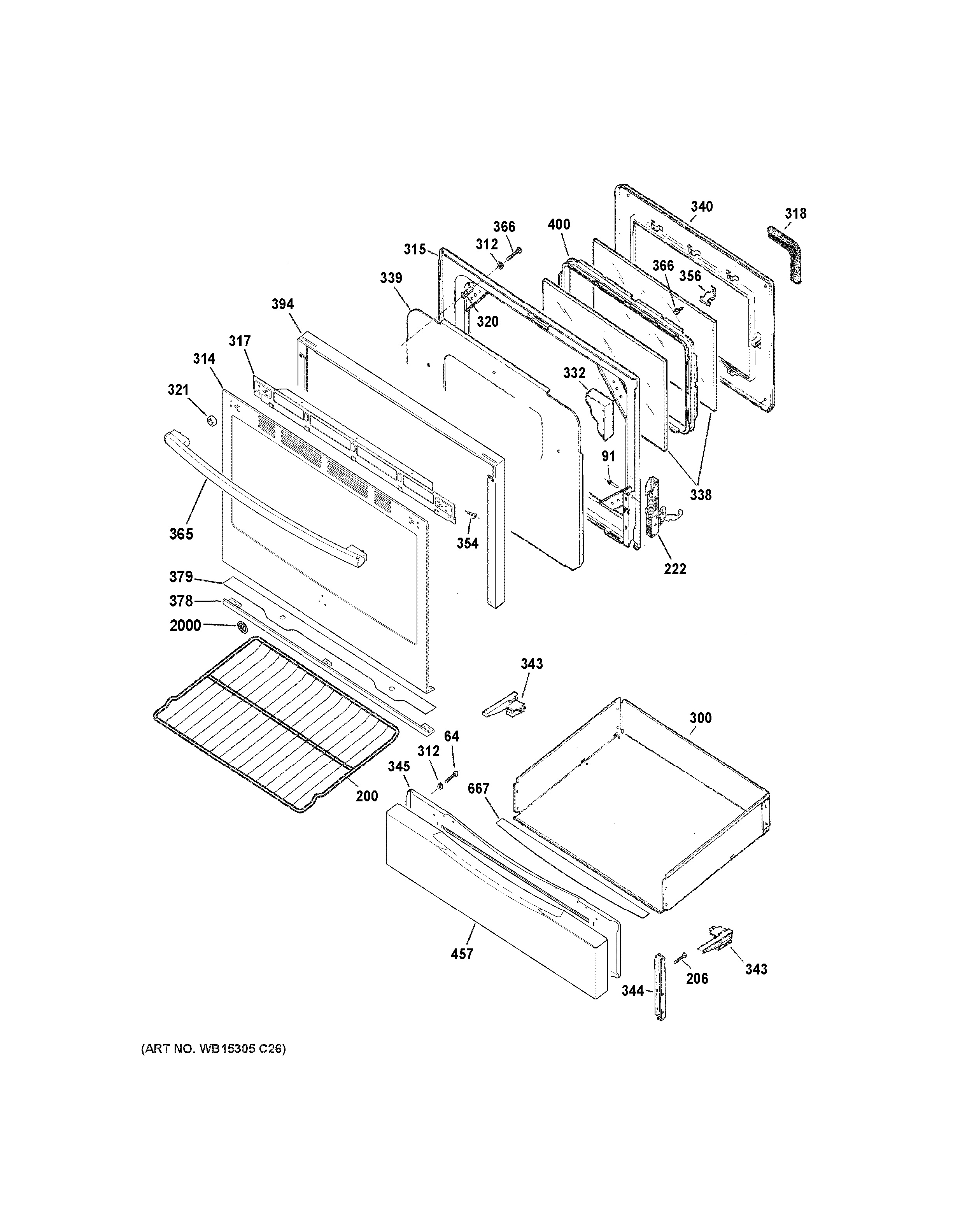 Assembly View For Door Drawer Parts Jgb Ref Ss