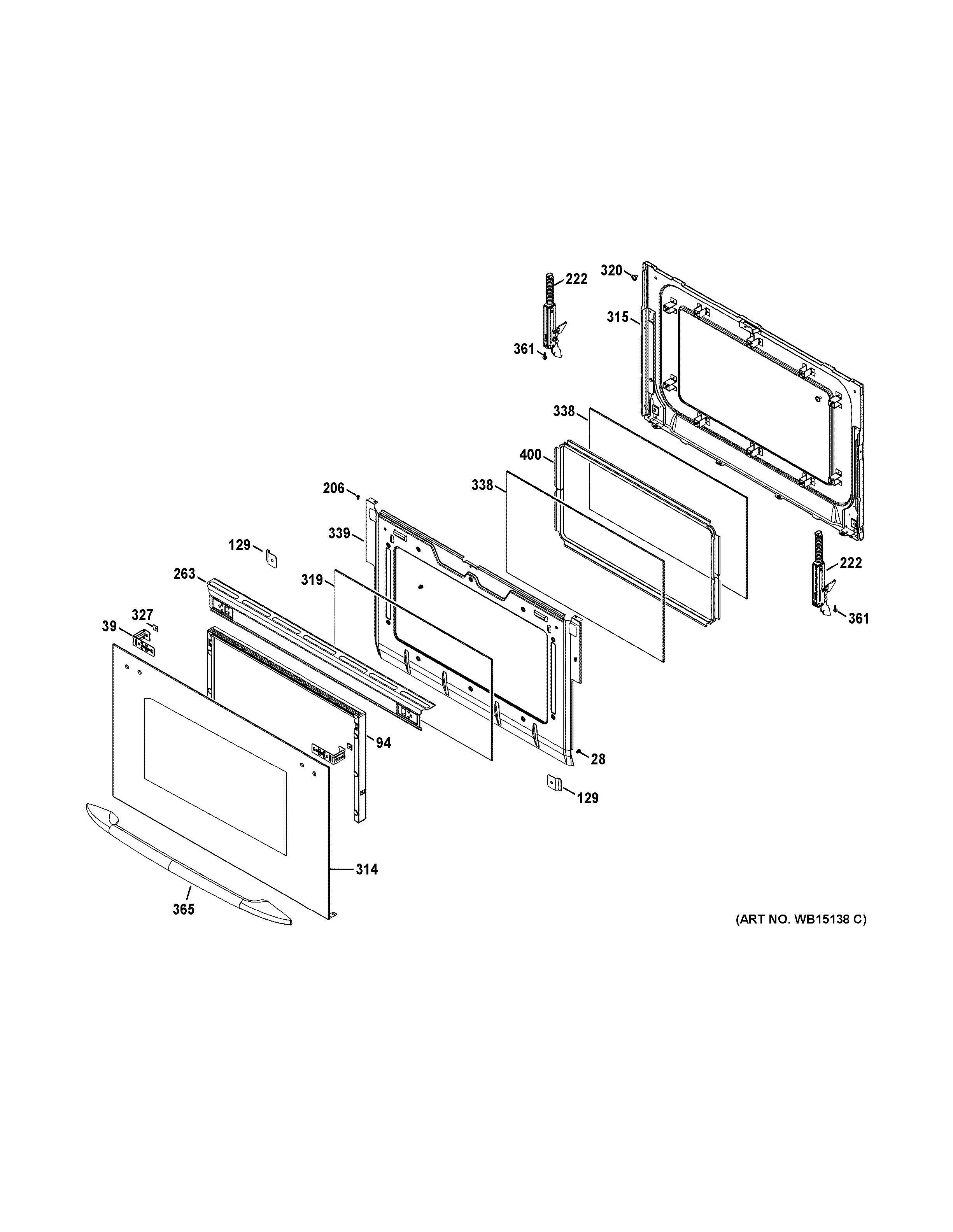 Assembly View for LOWER DOOR | PGB995DET1BB