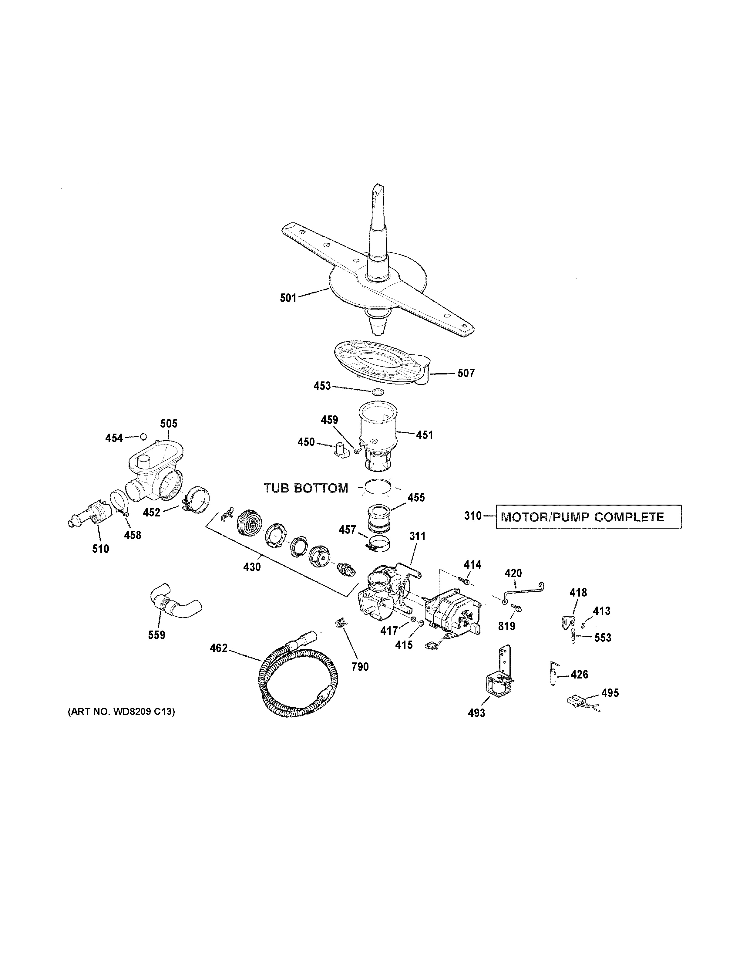 Assembly View for MOTOR-PUMP MECHANISM | GSM2200V55WW