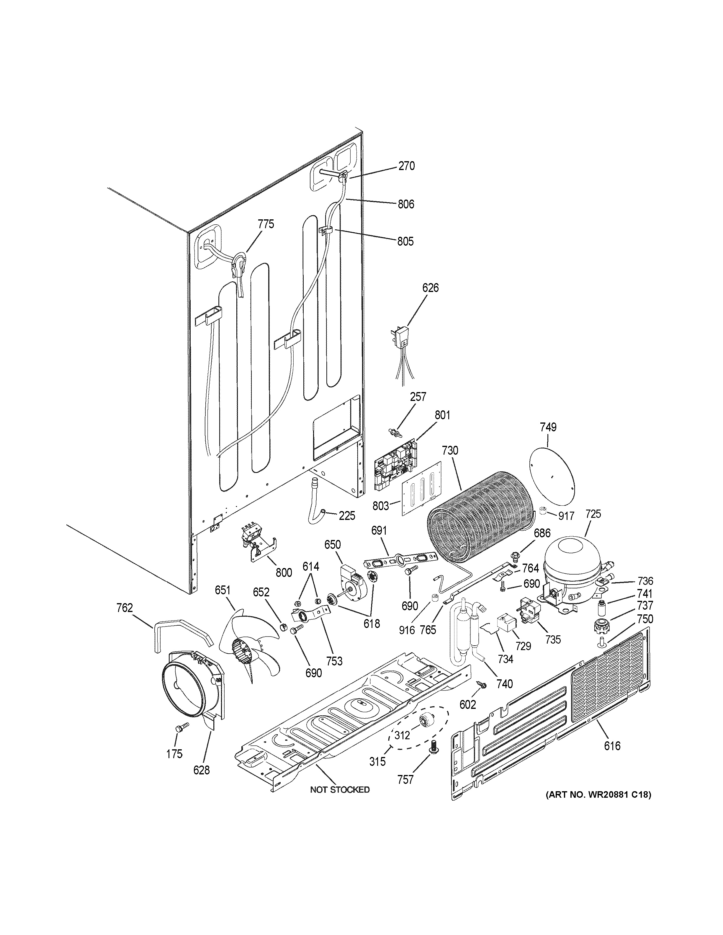 Assembly View for MACHINE COMPARTMENT DSE25JSHECSS