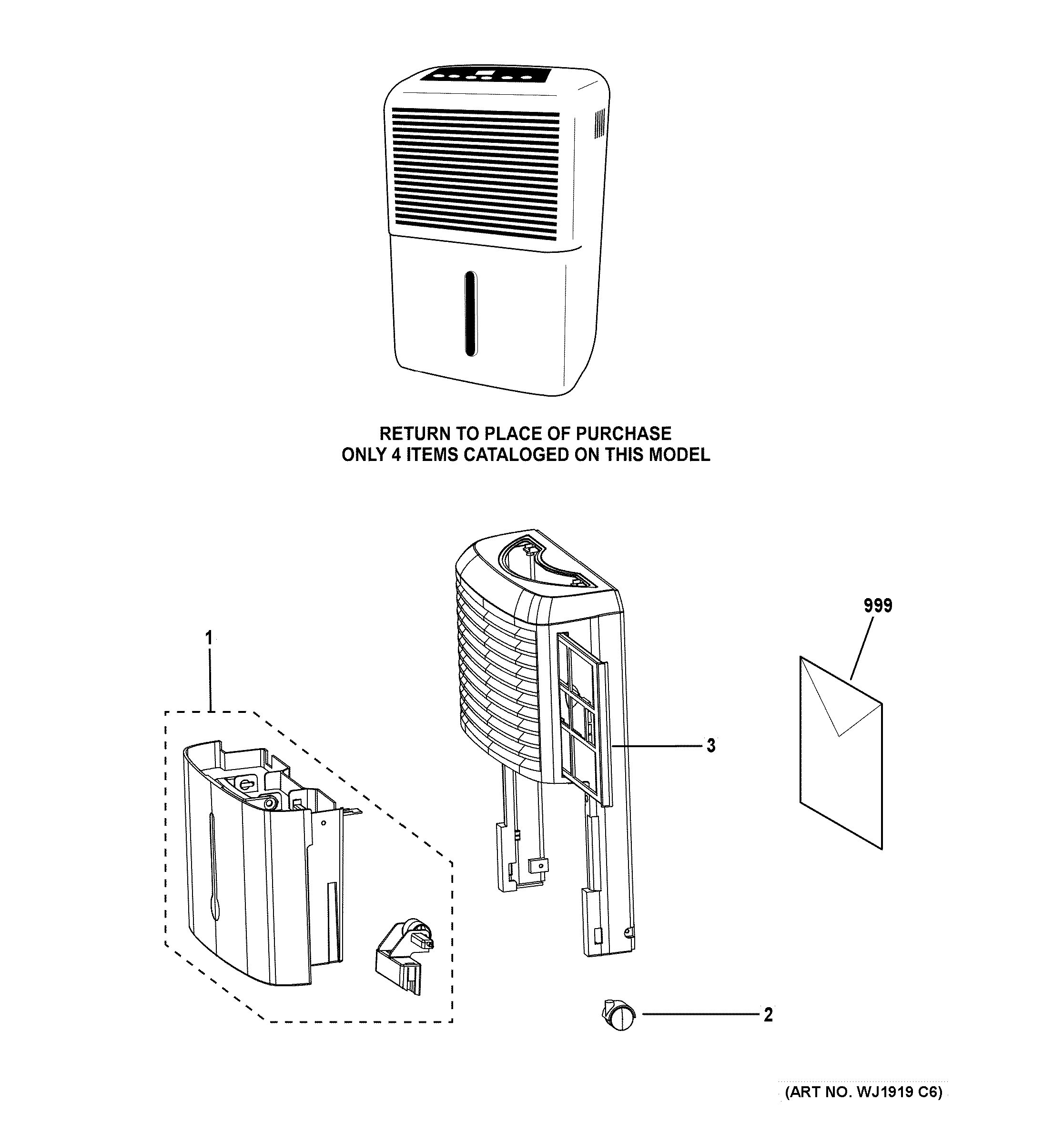 Assembly View for DEHUMIDIFIER ADEL50LYL1