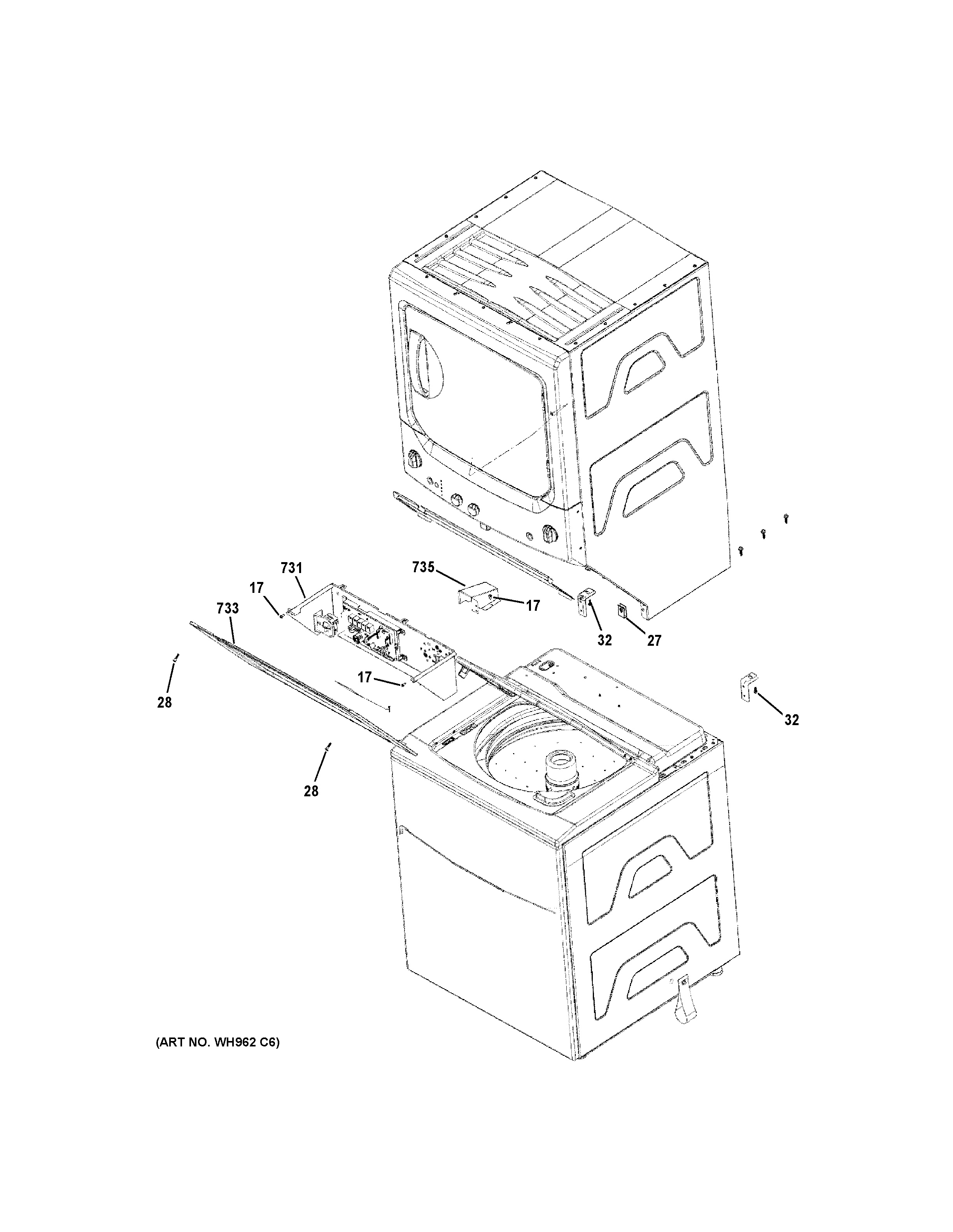 Assembly View for CABINET (2) | GUD27ESSJ0WW