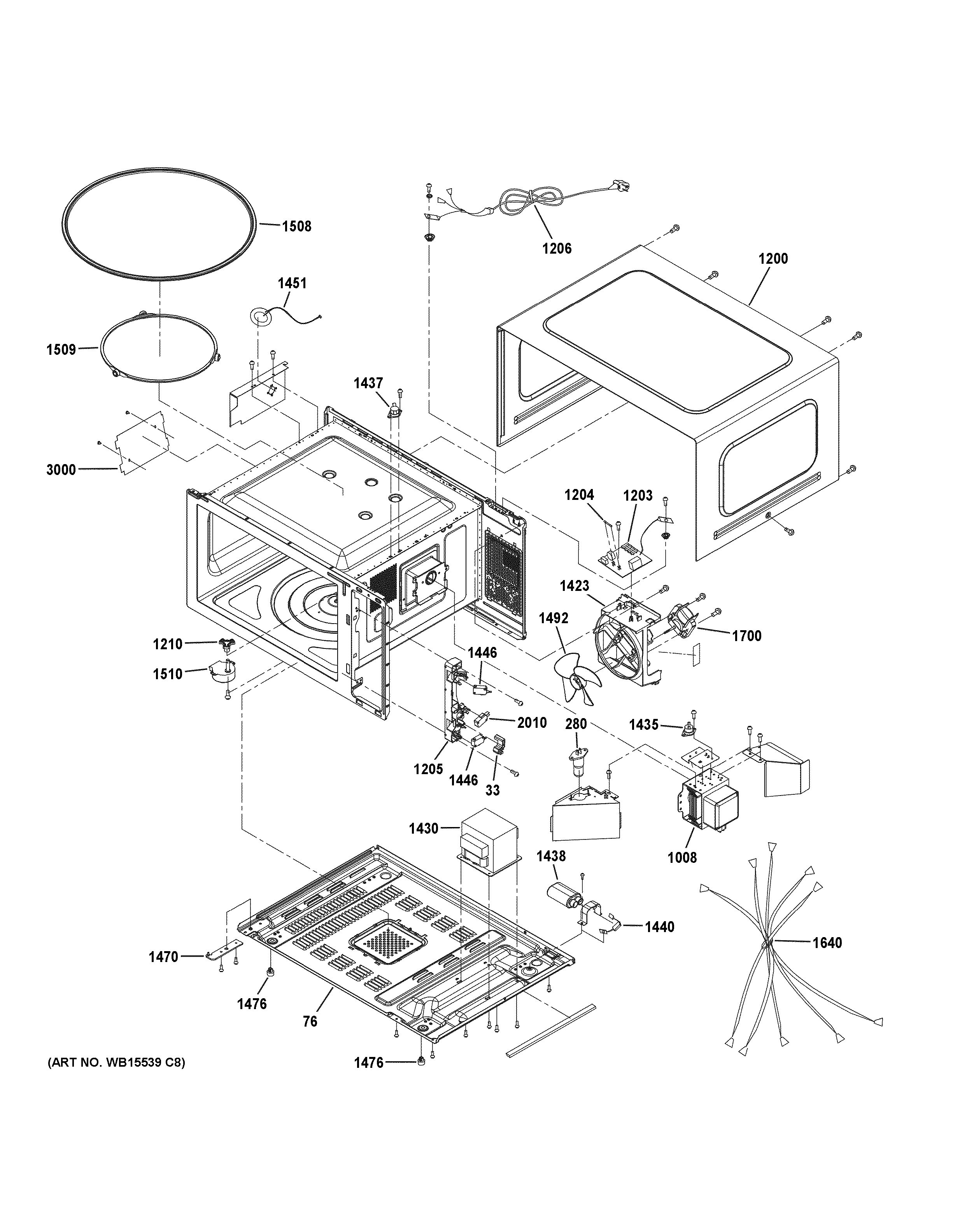 Assembly View For Oven Cavity Parts Peb An Dd