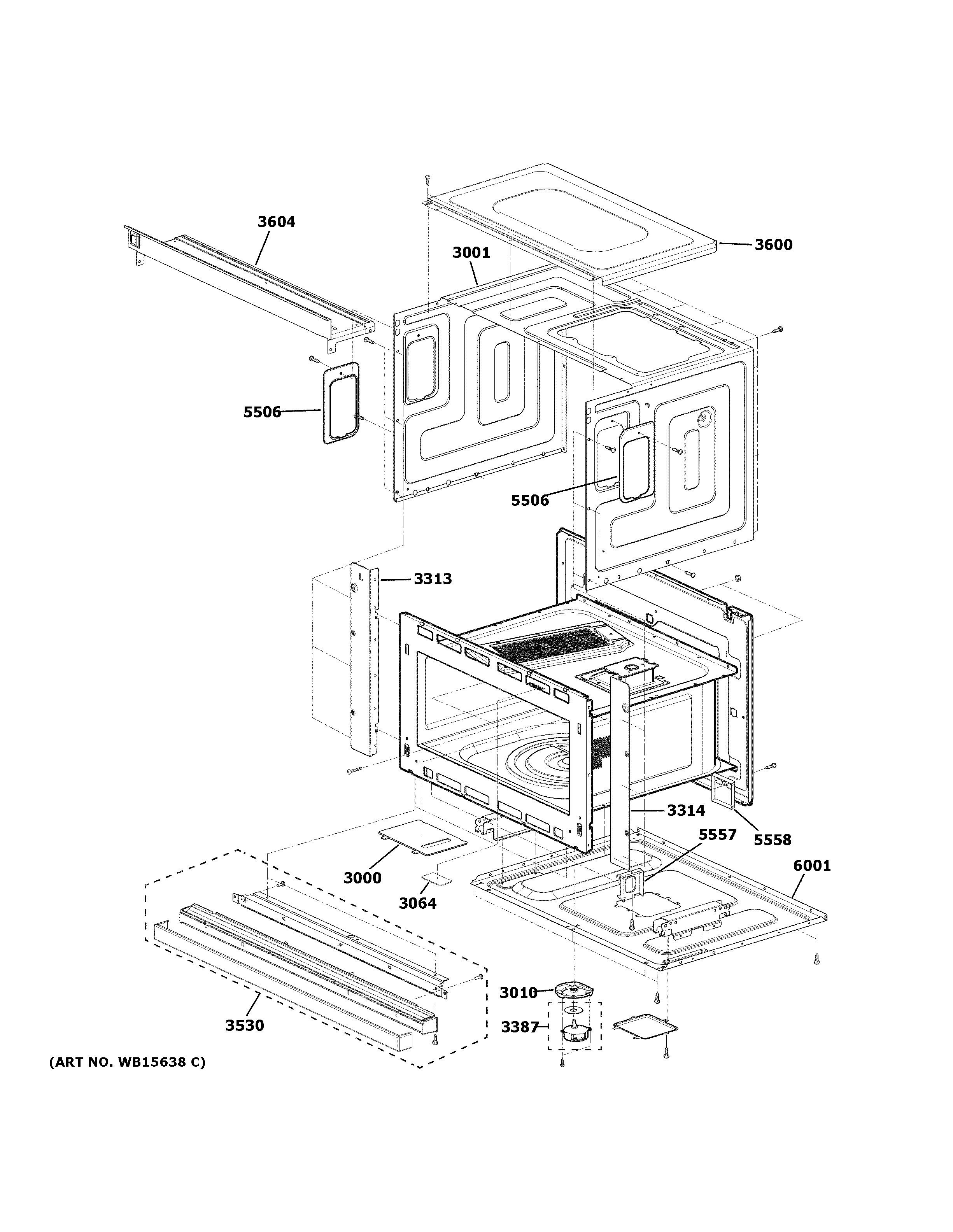 Assembly View for OVEN CAVITY PARTS ZSB9132N1SS
