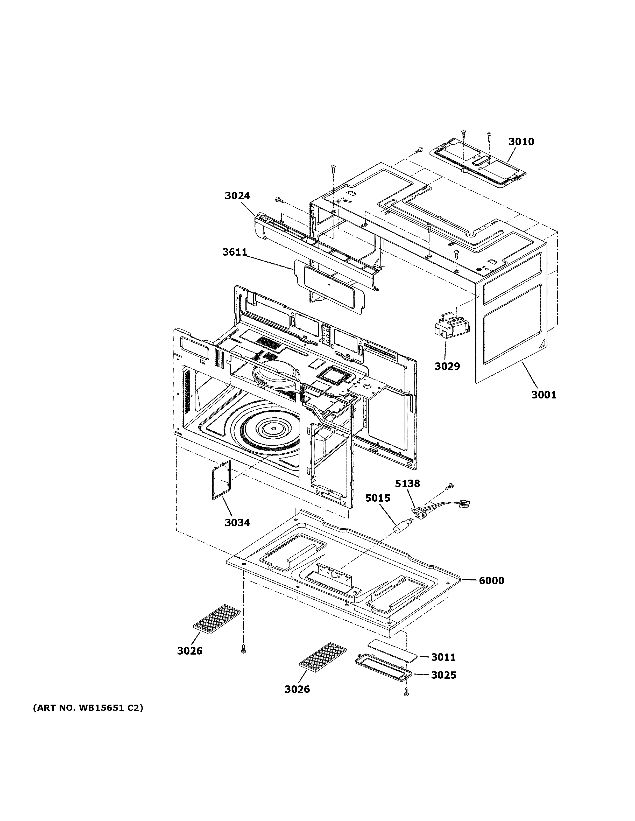 Assembly View For Oven Cavity Parts Jvm Dk Ww