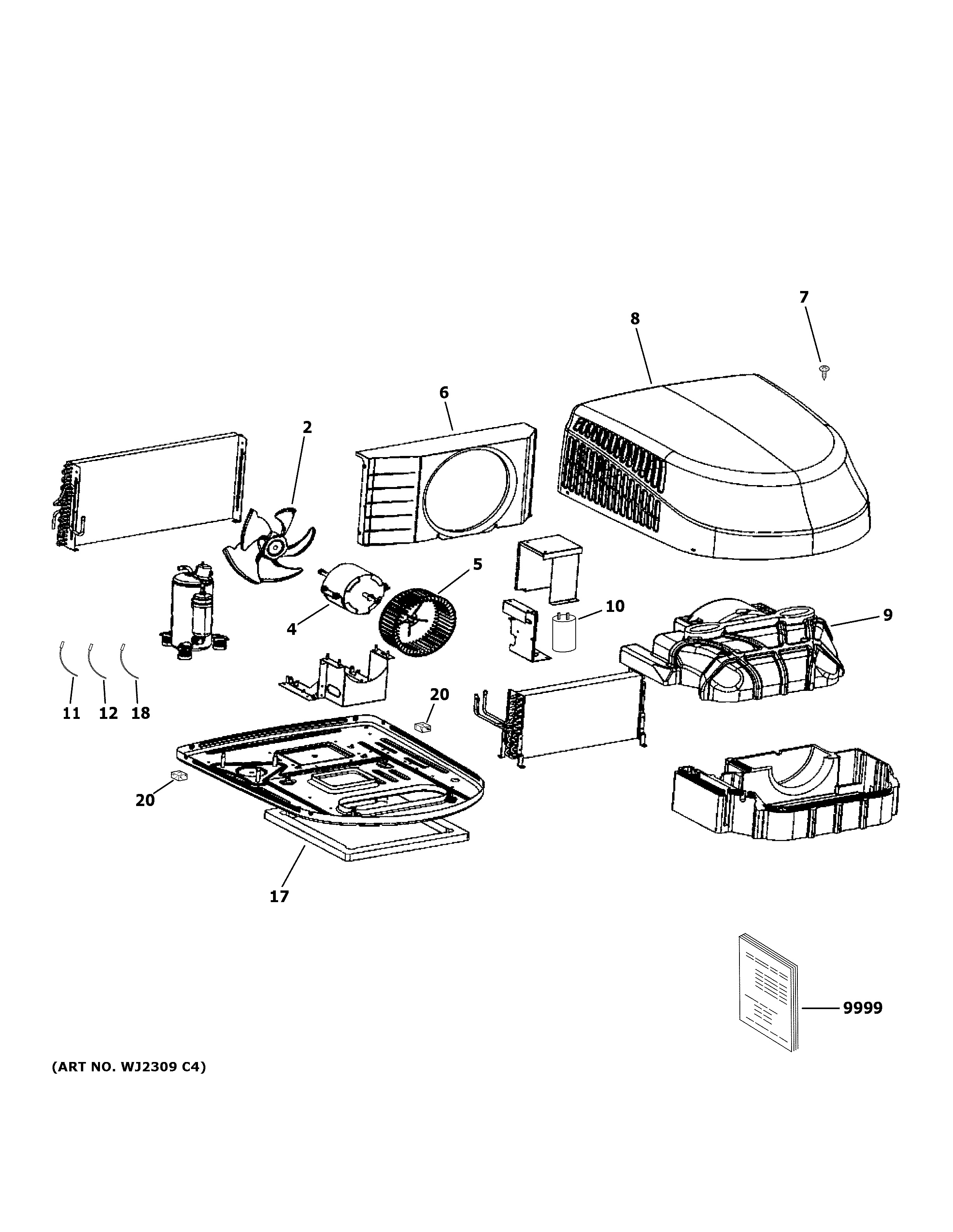 Assembly View for ROOM AIR CONDITIONER ARC15AACBL2