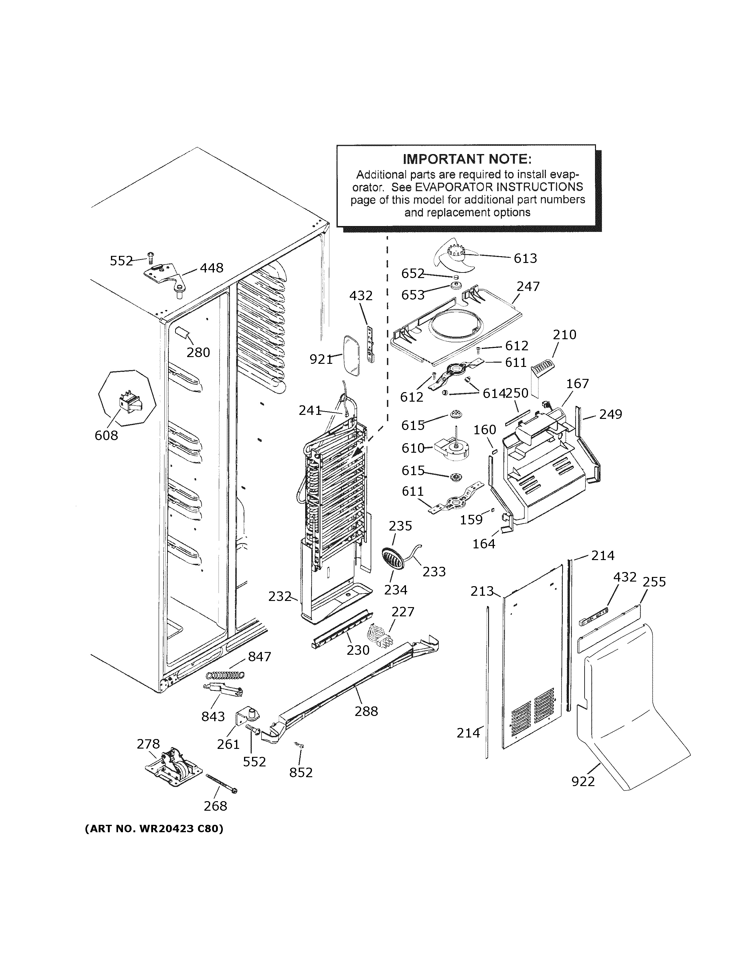 Assembly View For FREEZER SECTION GZS22IYNPHFS