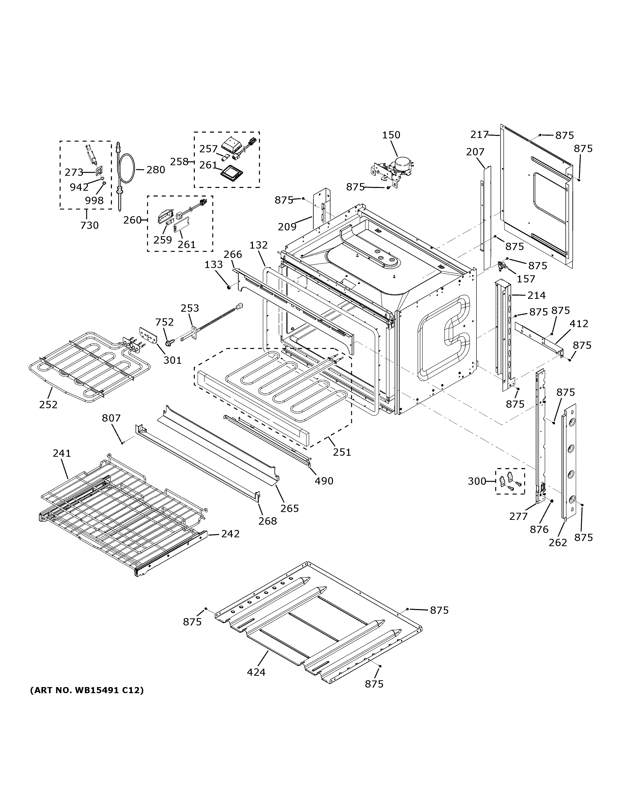 Assembly View for BODY PARTS JTS5000SN1SS