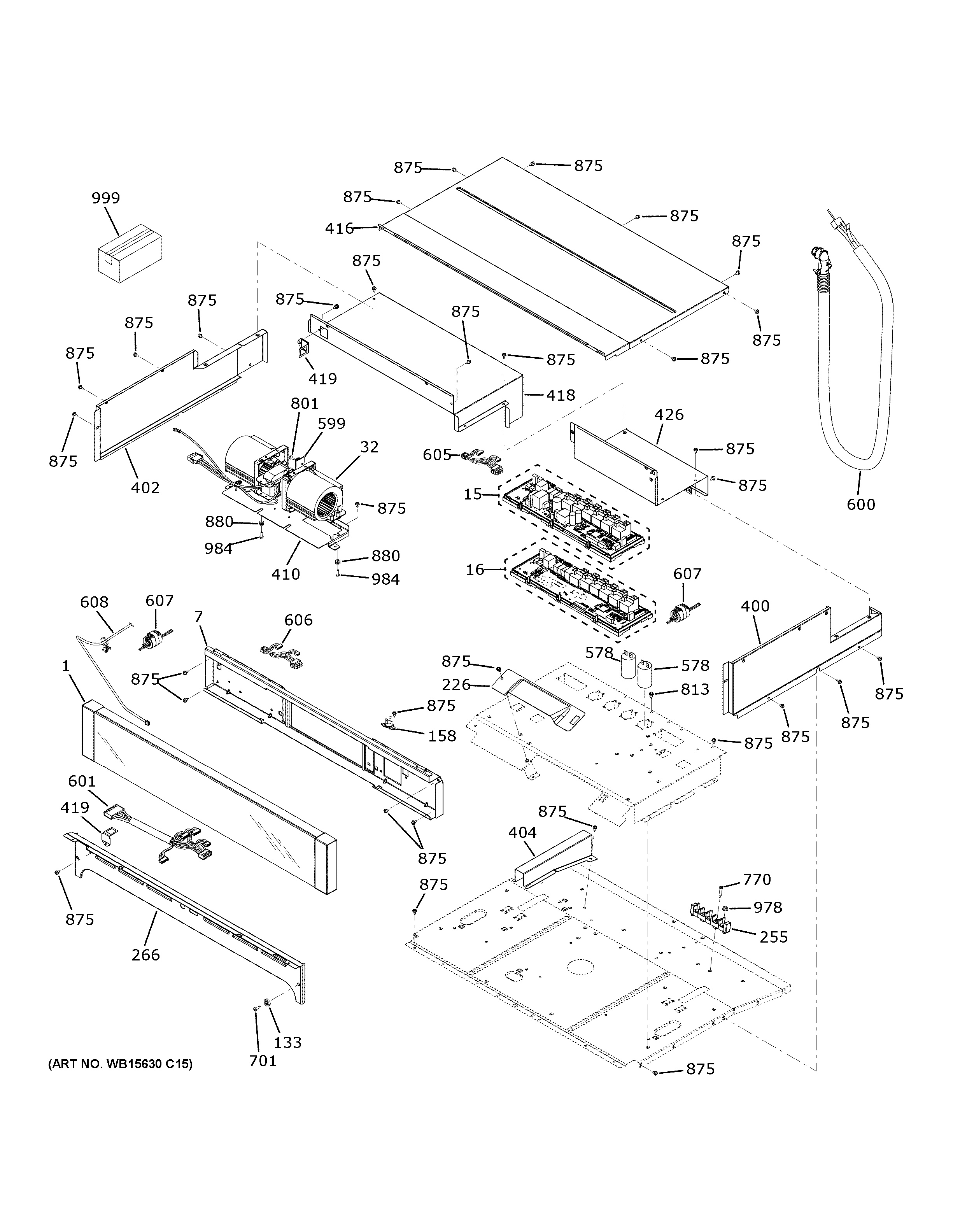 Assembly View for CONTROL PANEL | PTD9000BN1TS