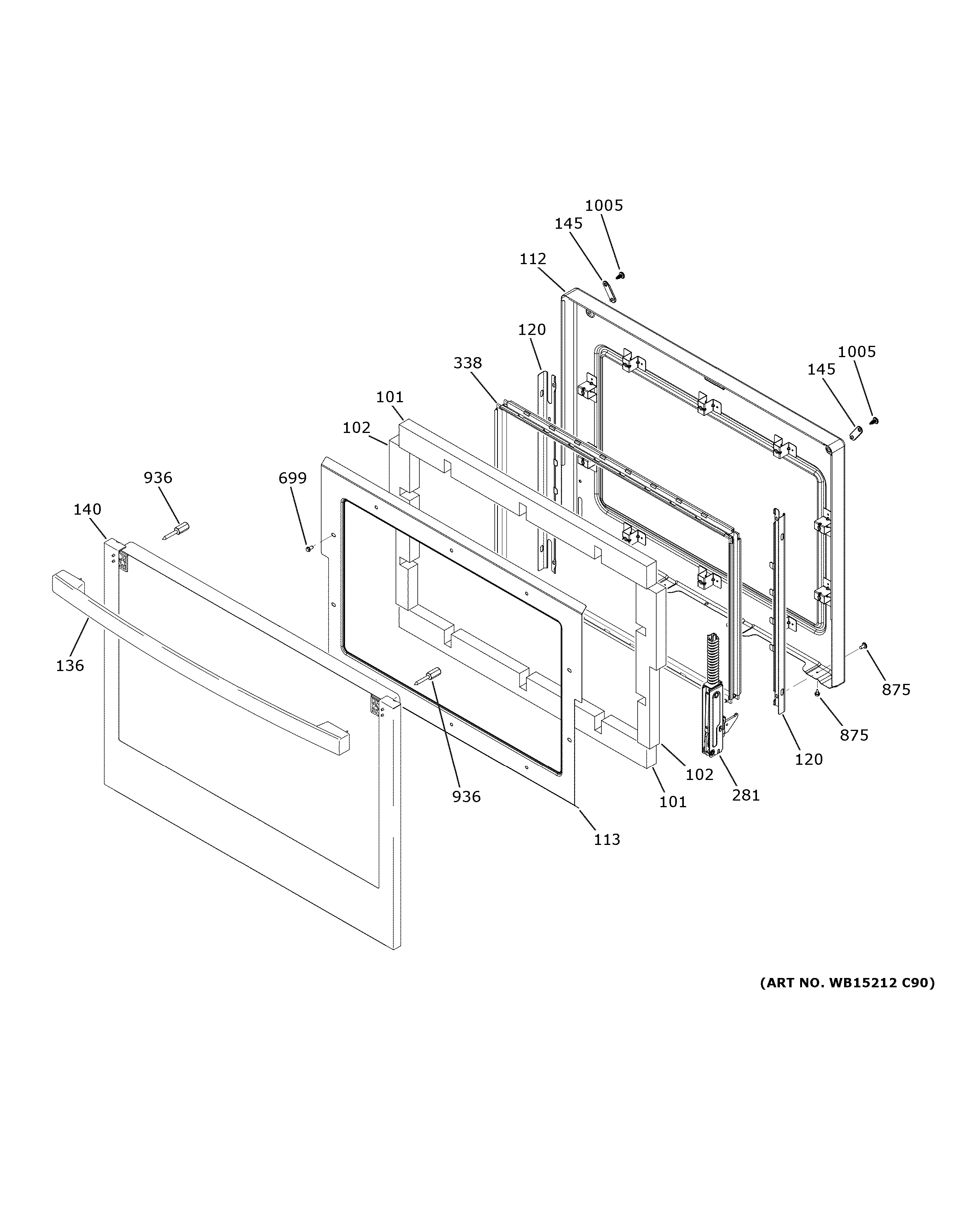 Assembly View For Upper Door 