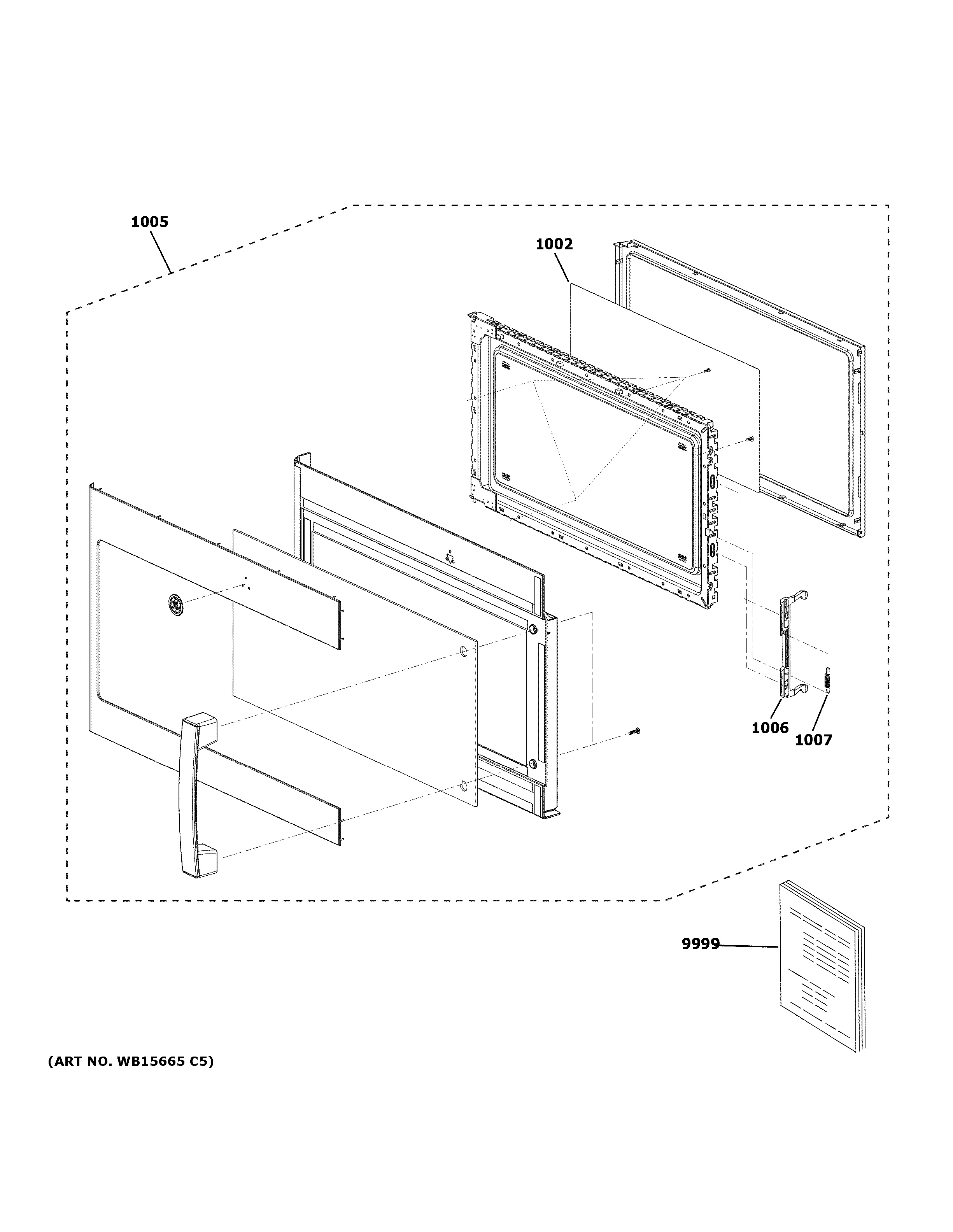 Assembly View for DOOR PARTS JVM3160RF8SS