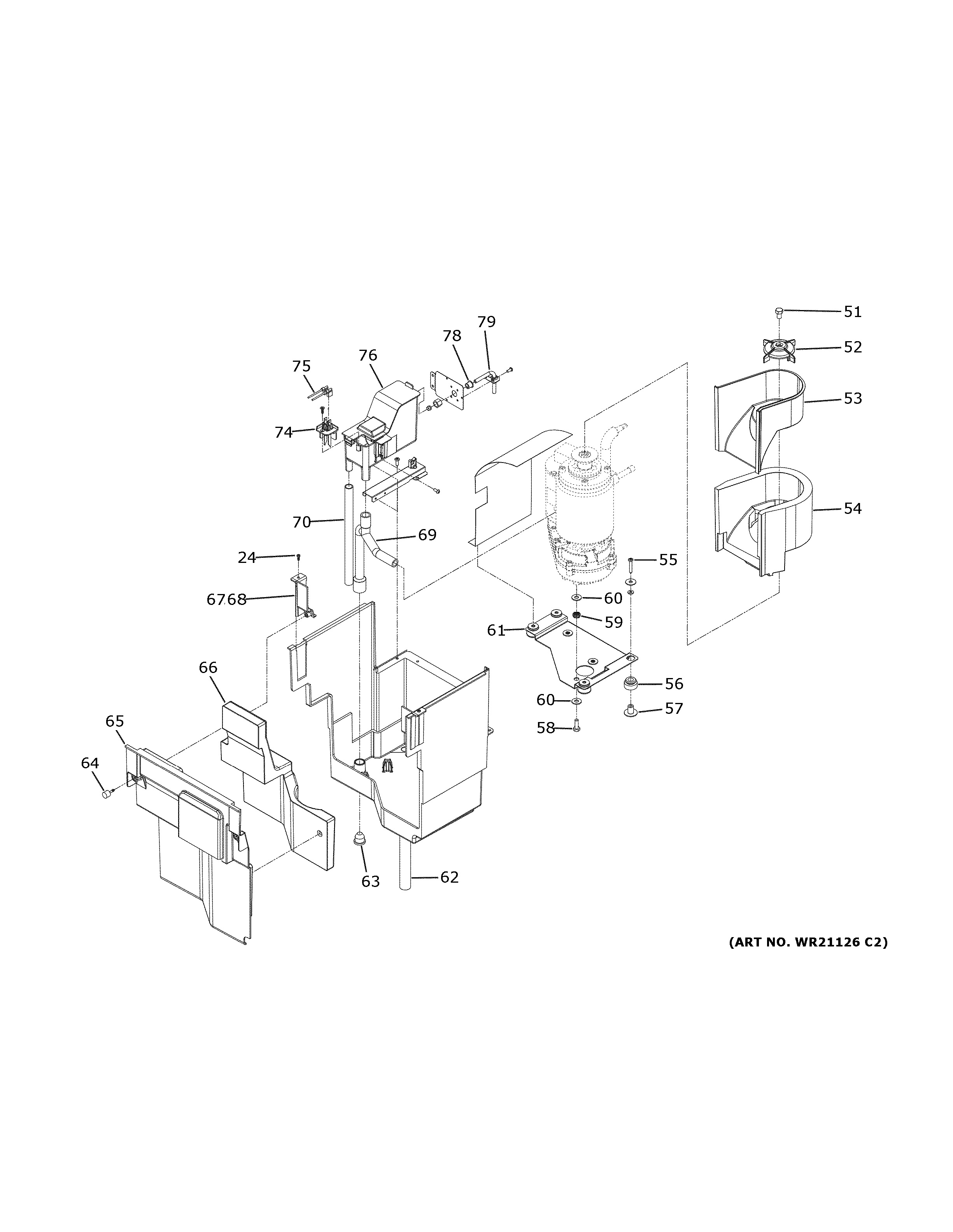 Assembly View for STORAGE BIN & ICE CHUTE UNC15NJBII