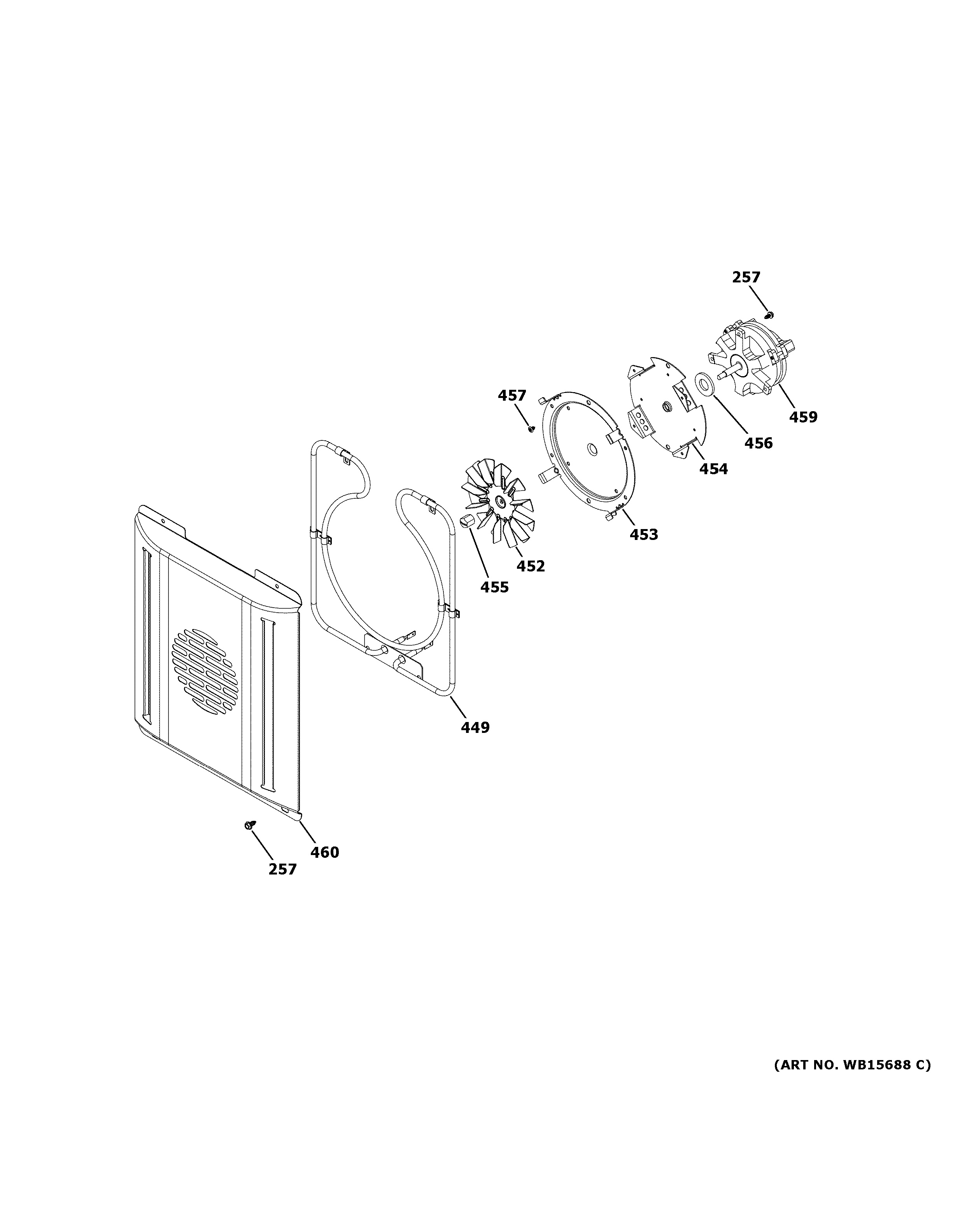 Assembly View for SMALL CONVECTION FAN ZDP486NDT1SS