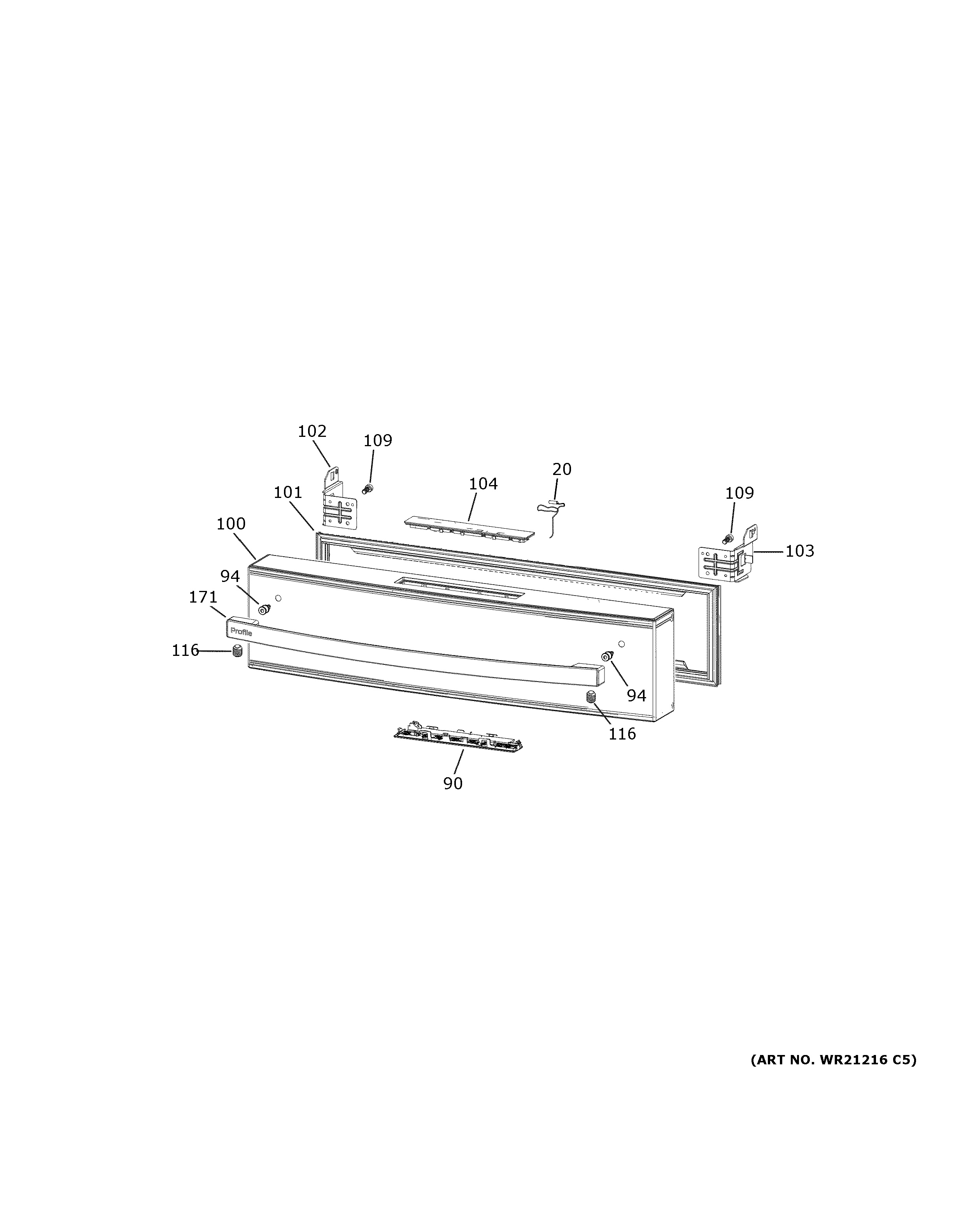 Assembly View for CONVERTIBLE DRAWER PVD28BYNBFS