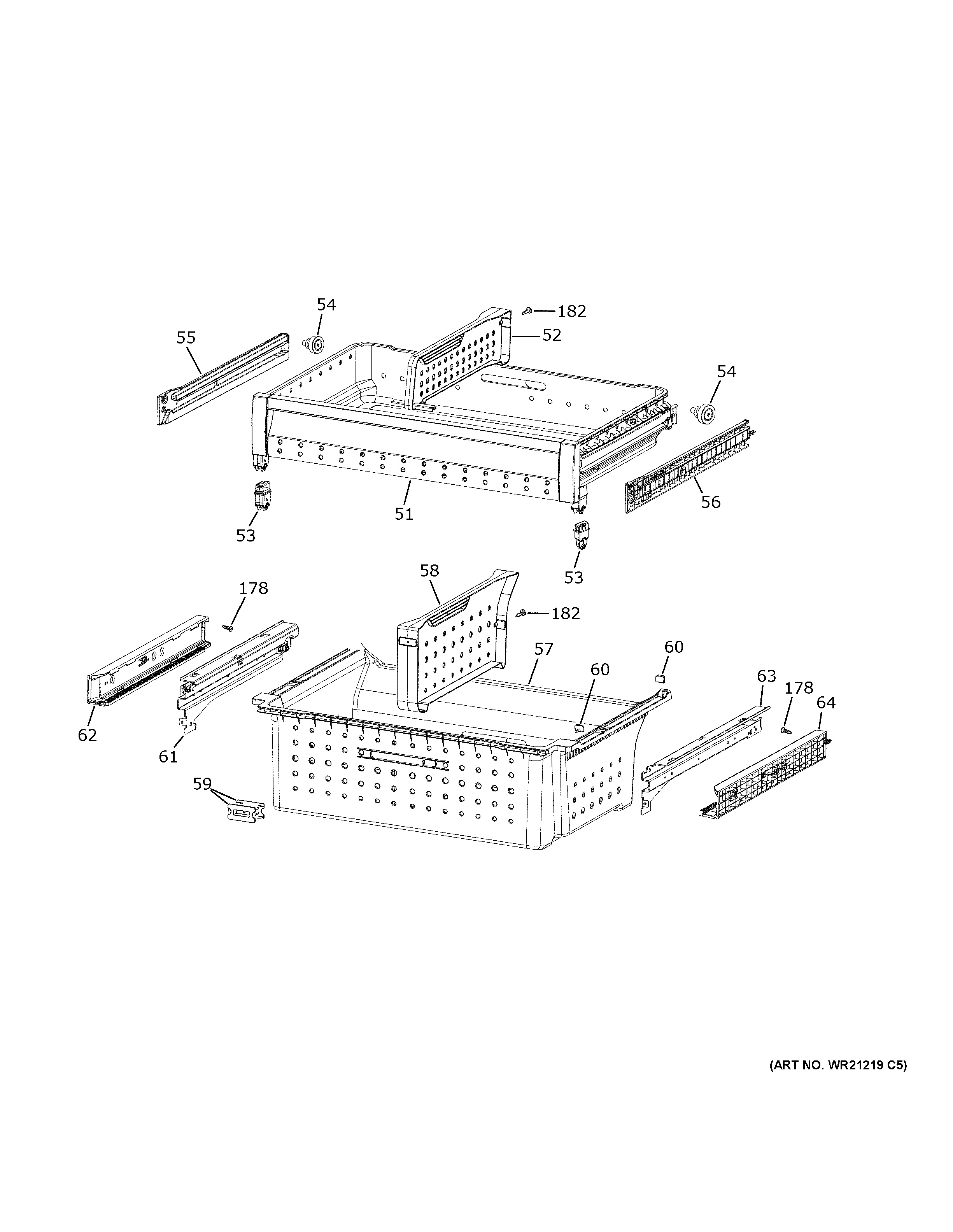 Assembly View for FREEZER SHELVES PVD28BYNCFS