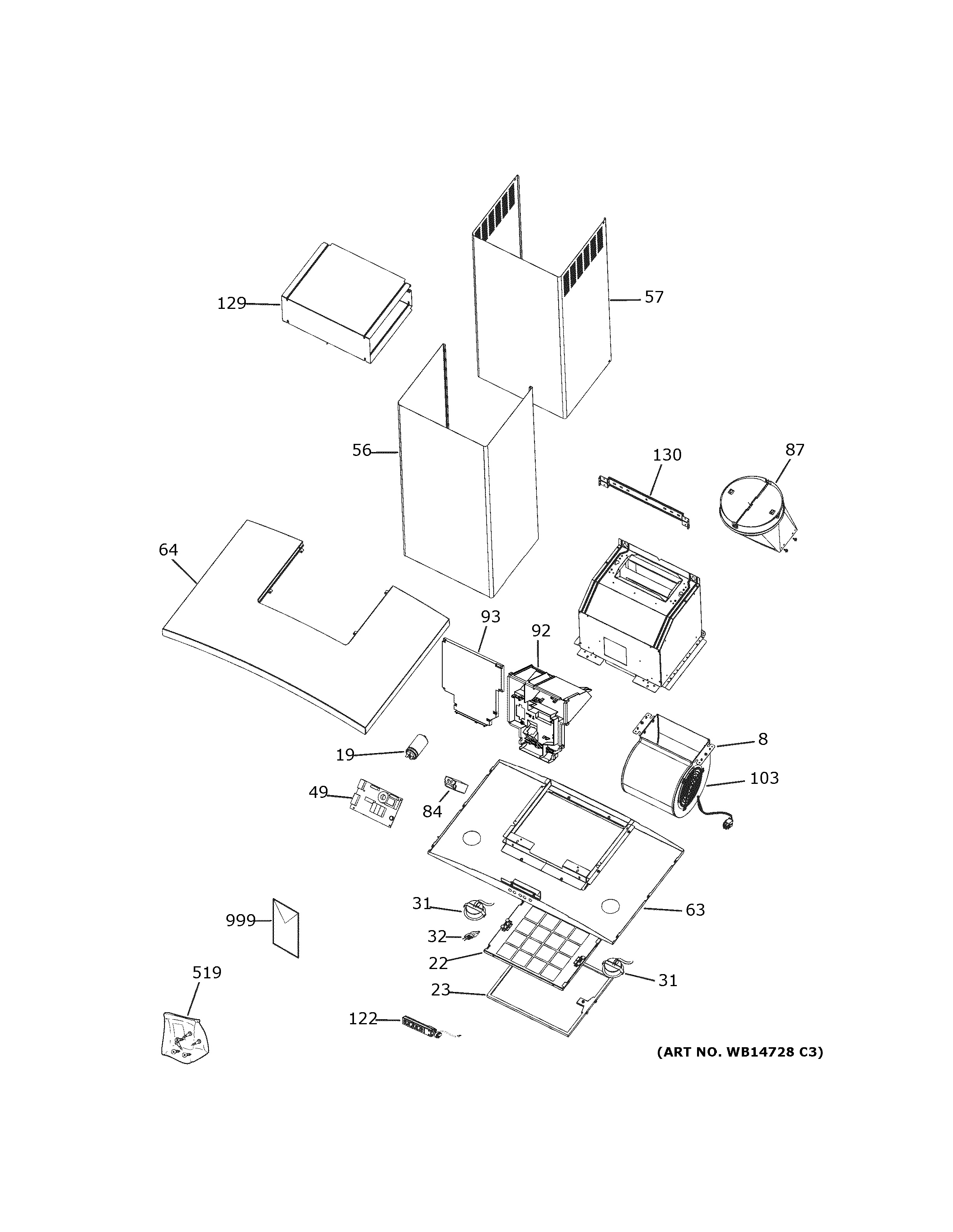 assembly-view-for-range-hood-pv976n4ss