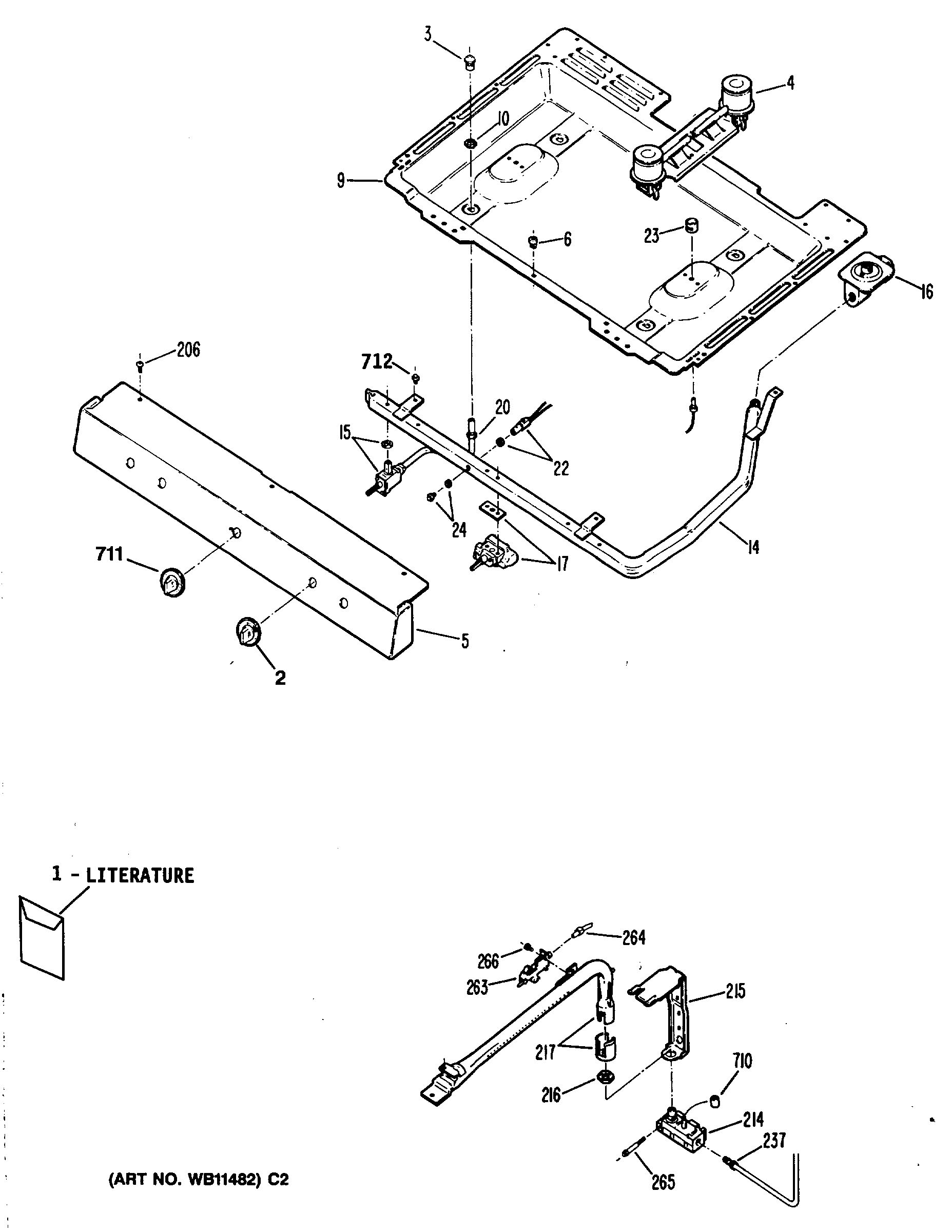 Assembly View for BURNERS MANIFOLD GAS CONTROL | JGBS03PV1WH