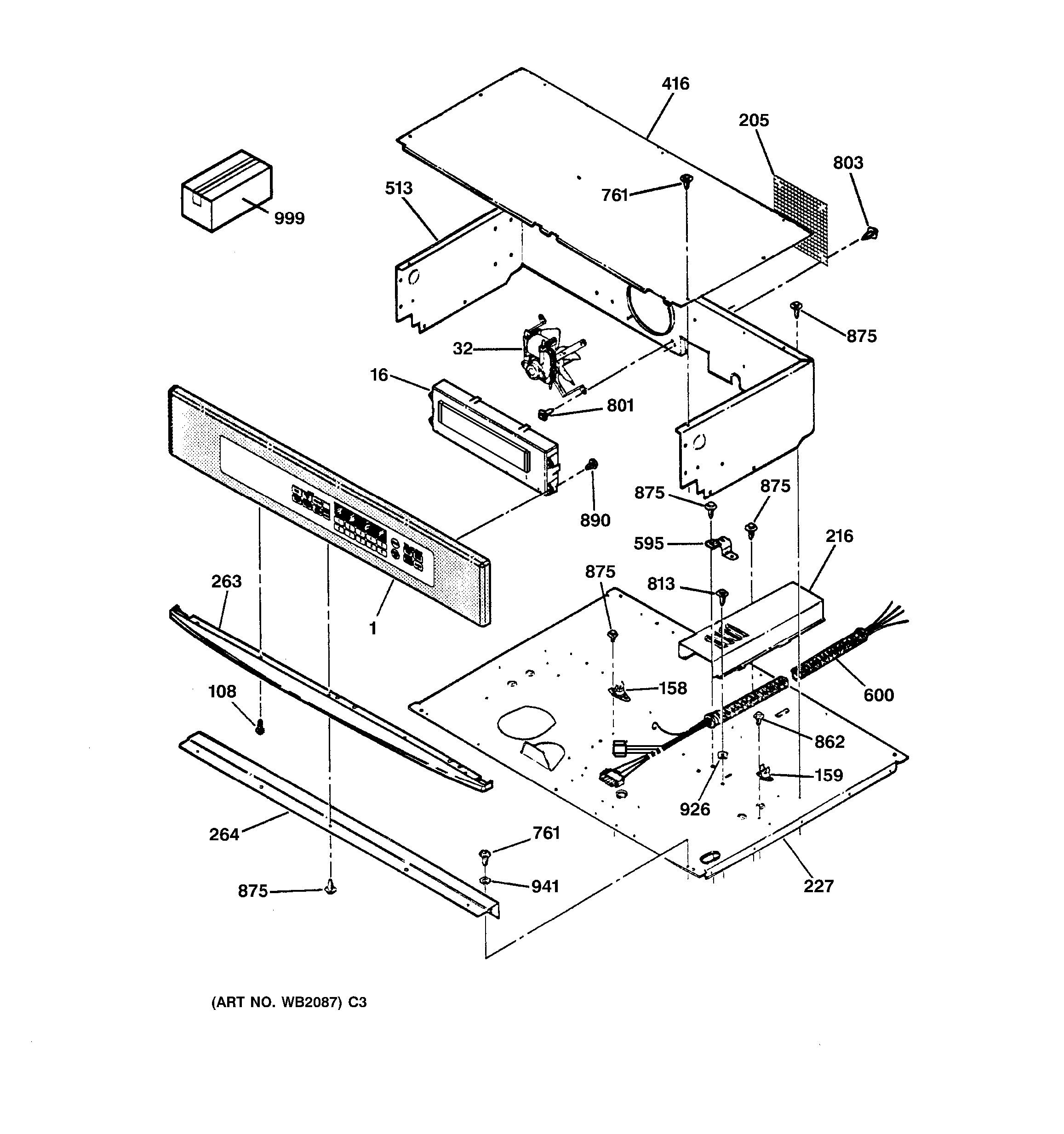 Assembly View for CONTROL PANEL | JT950SY1SS