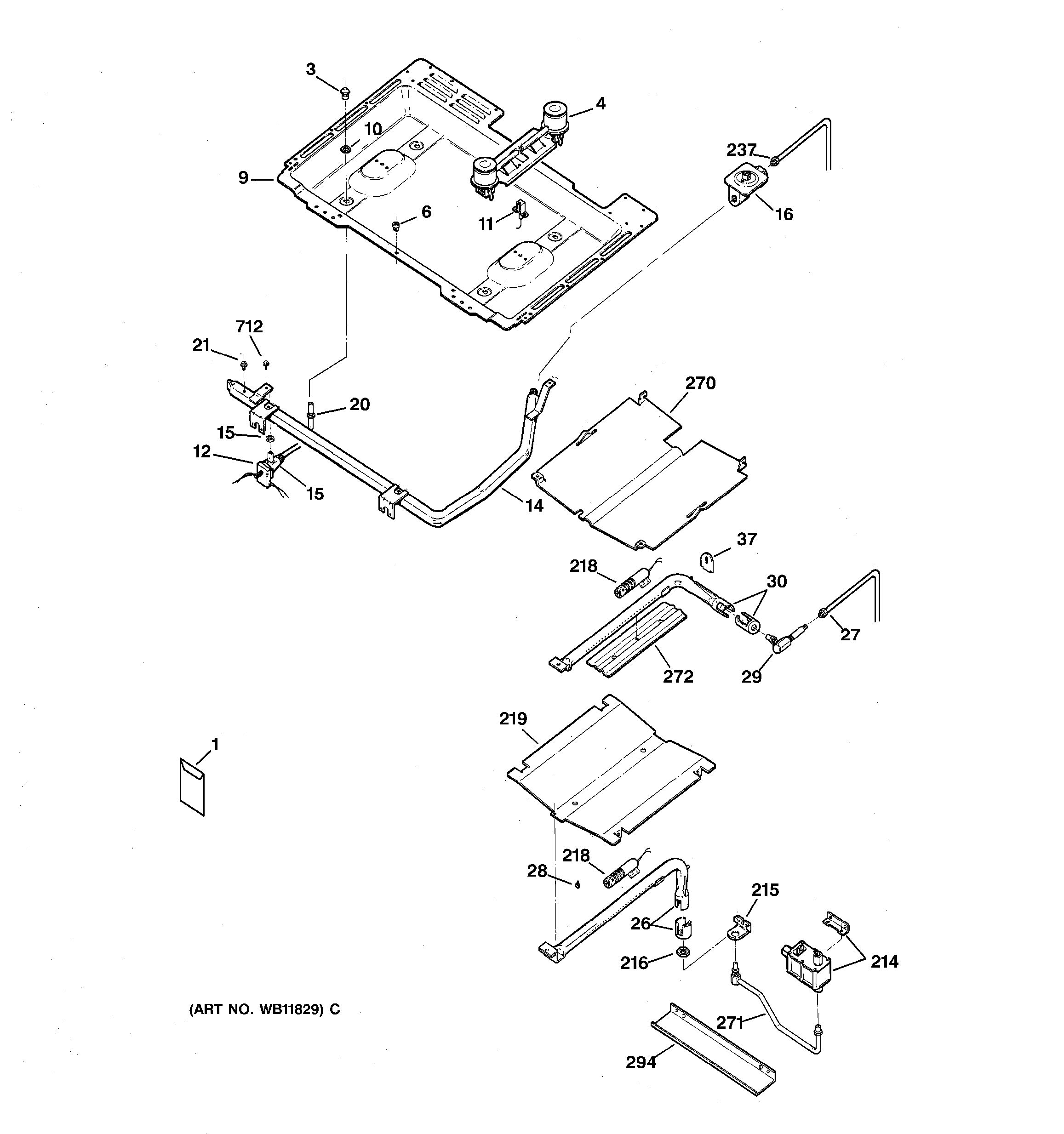 Assembly View for GAS & BURNER PARTS | RGB744BEA1WH